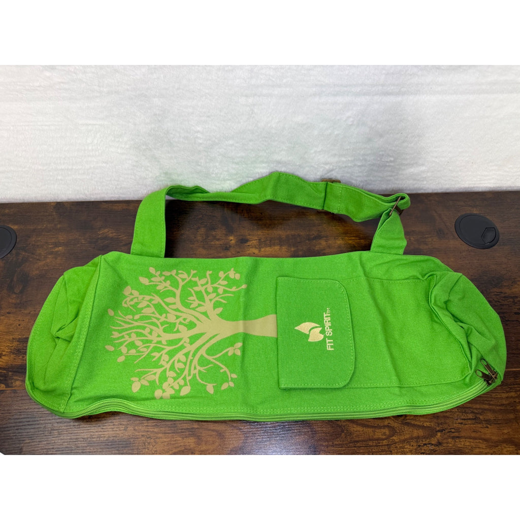 Brand new Fit Spirit canvas yoga mat bag with pockets