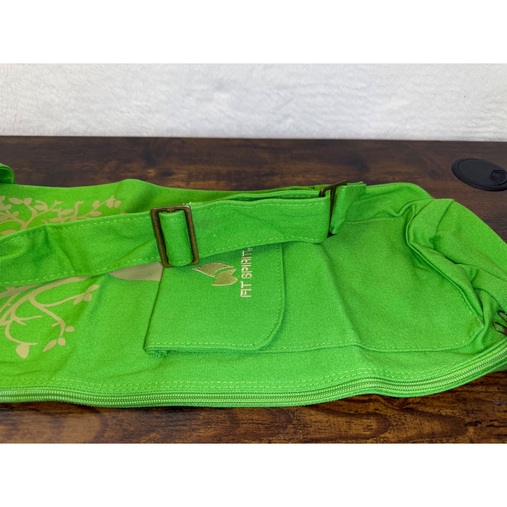 Brand new Fit Spirit canvas yoga mat bag with pockets