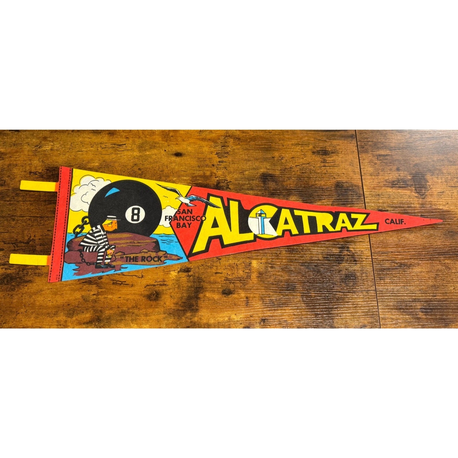 Vintage Alcatraz San Francisco Bay "The Rock" pennant