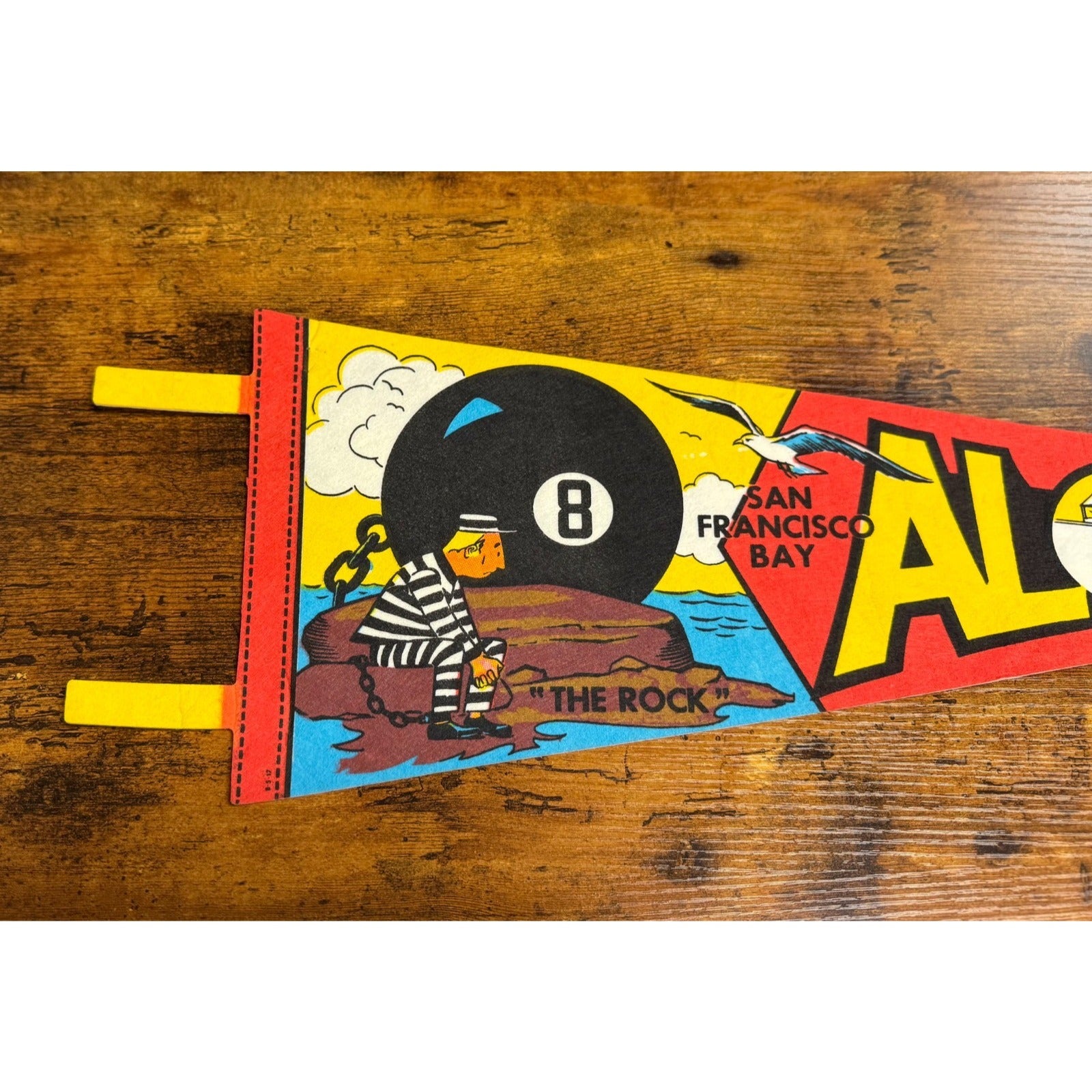 Vintage Alcatraz San Francisco Bay "The Rock" pennant