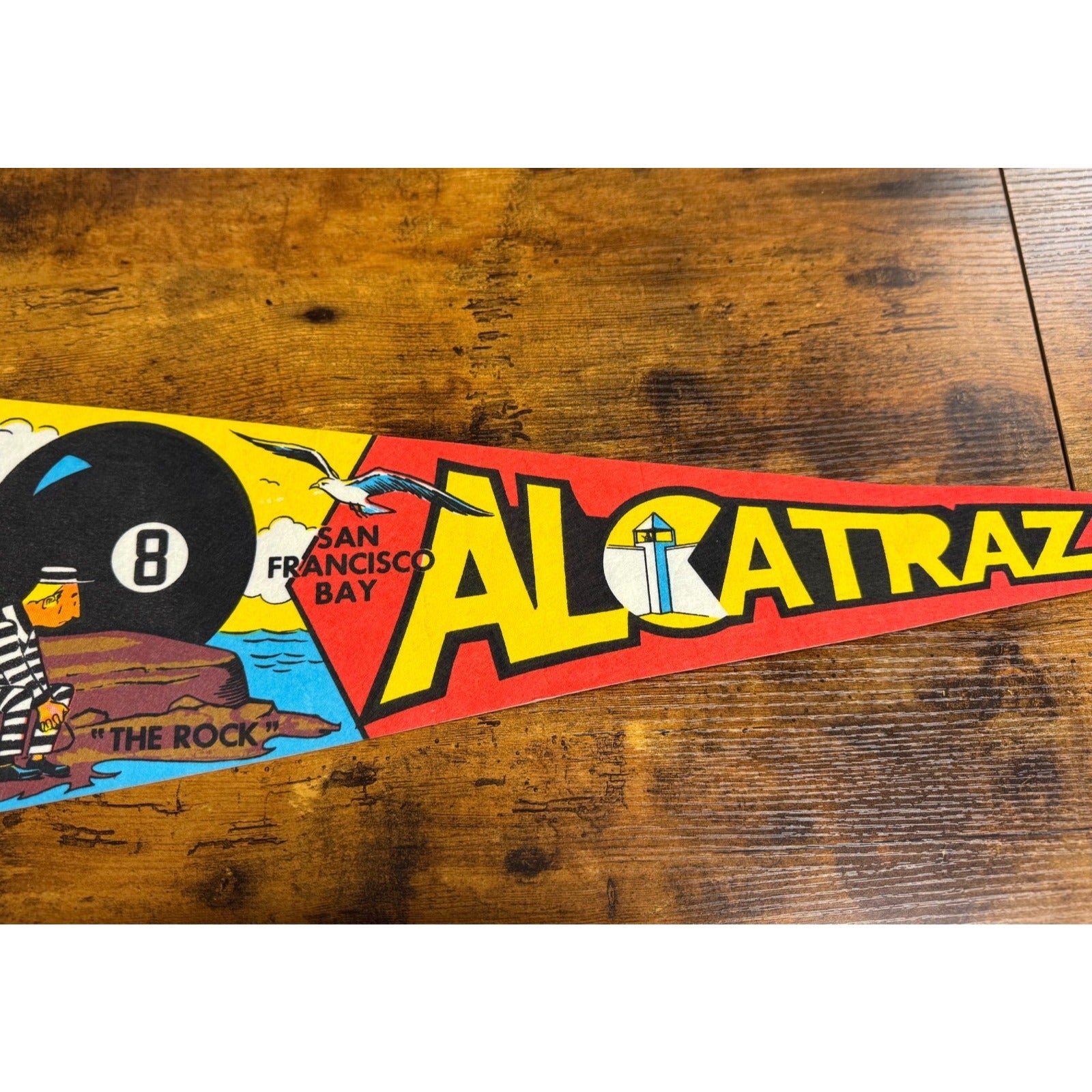 Vintage Alcatraz San Francisco Bay "The Rock" pennant