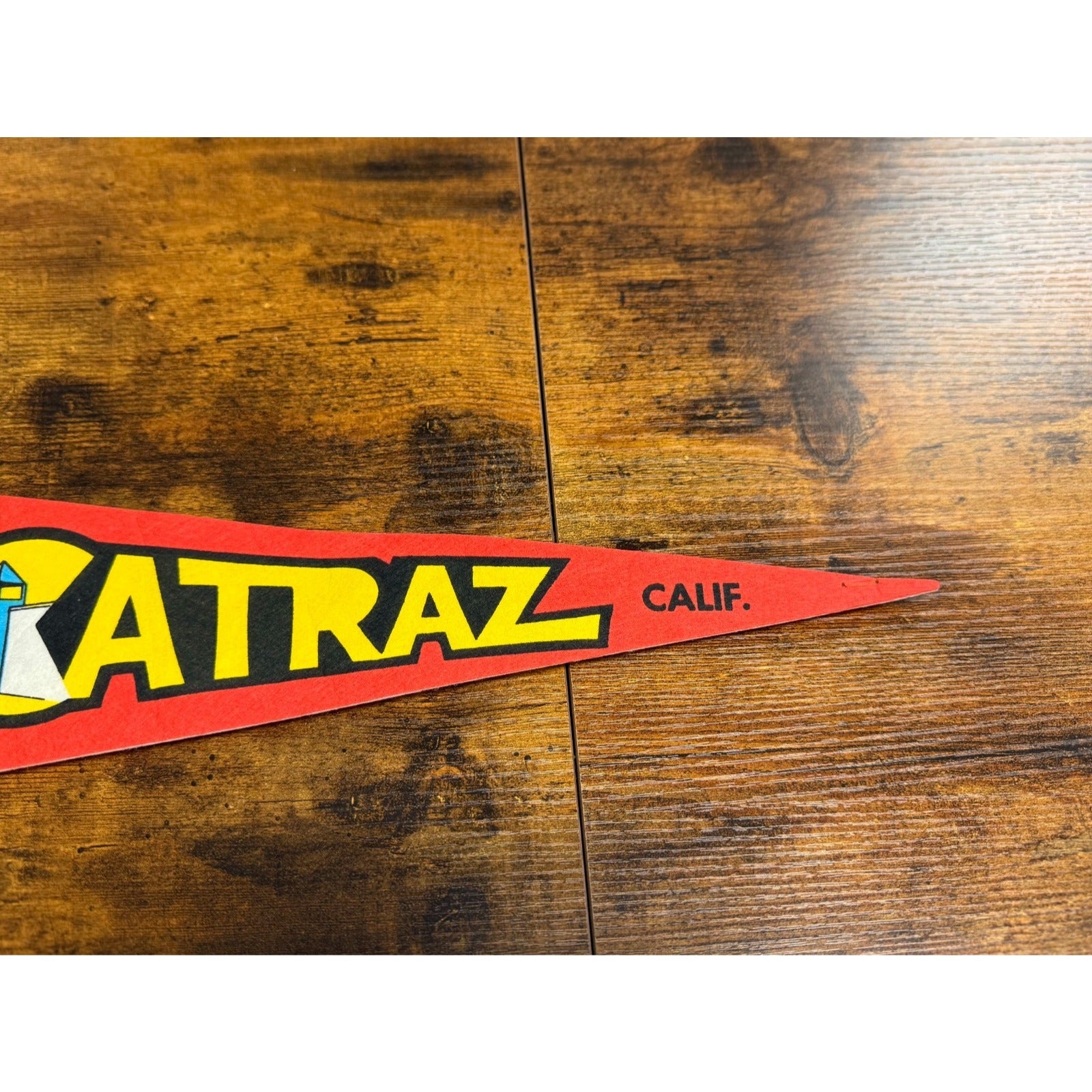 Vintage Alcatraz San Francisco Bay "The Rock" pennant