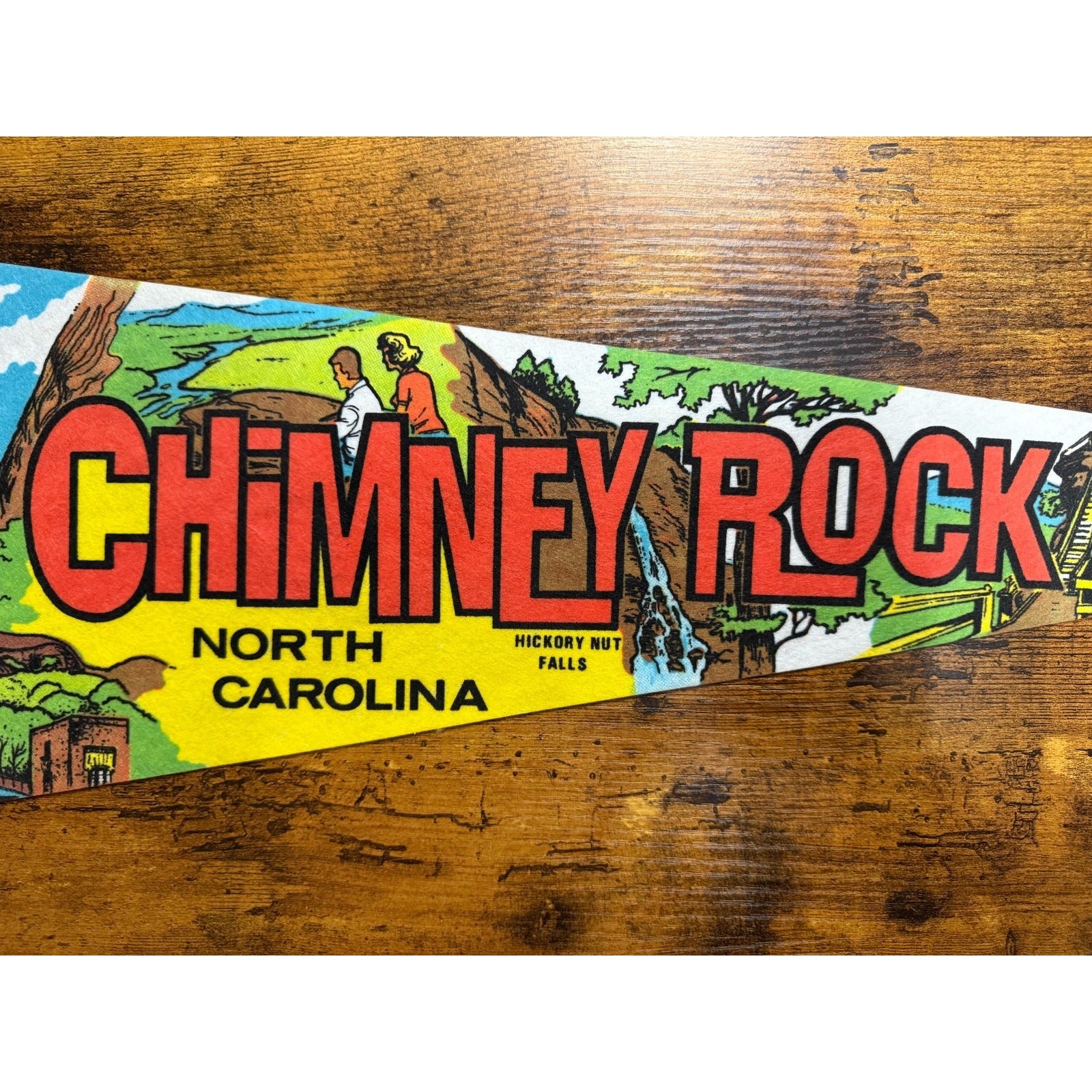 Vintage Chimney Rock, North Carolina pennant