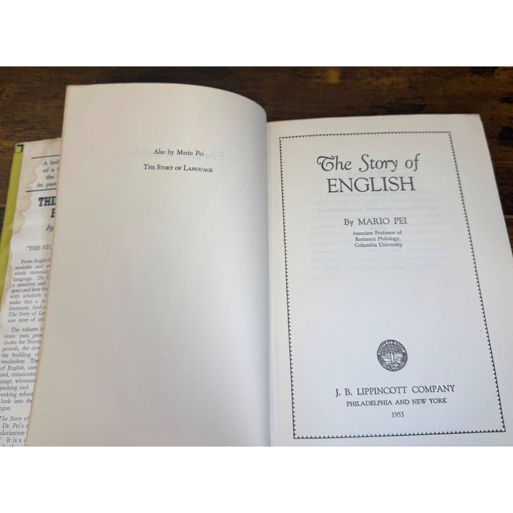 The Story Of English By Mario Pei Hardcover J.B. Lippincott 1952 Language