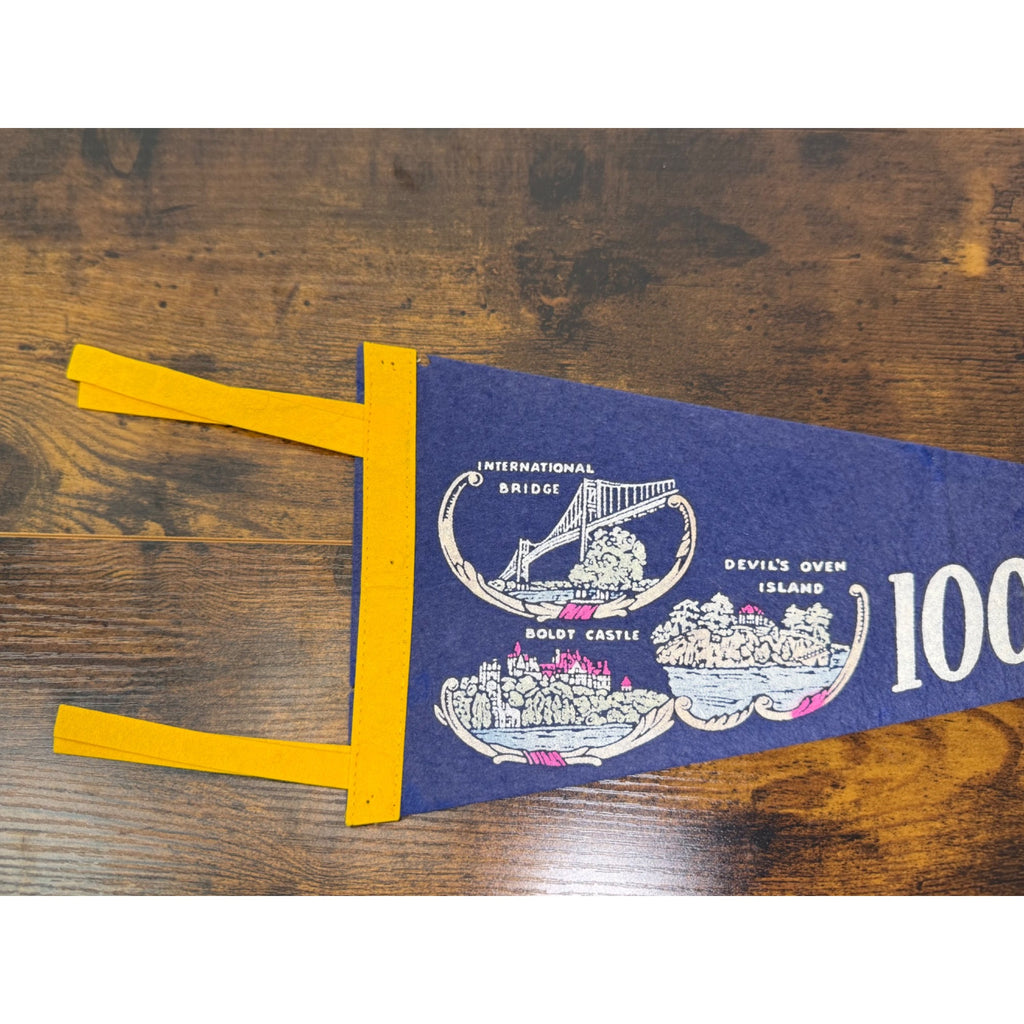 1000 Islands Vintage Felt Souvenir Pennant With Boldt Castle