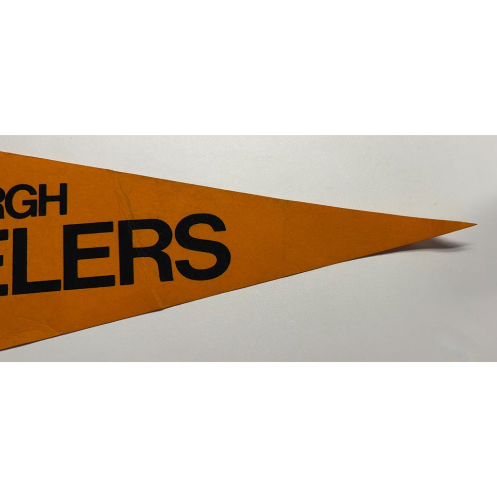 Vintage NFL Pro Pak Pittsburgh Steelers pennant, pin, and bumper sticker RARE