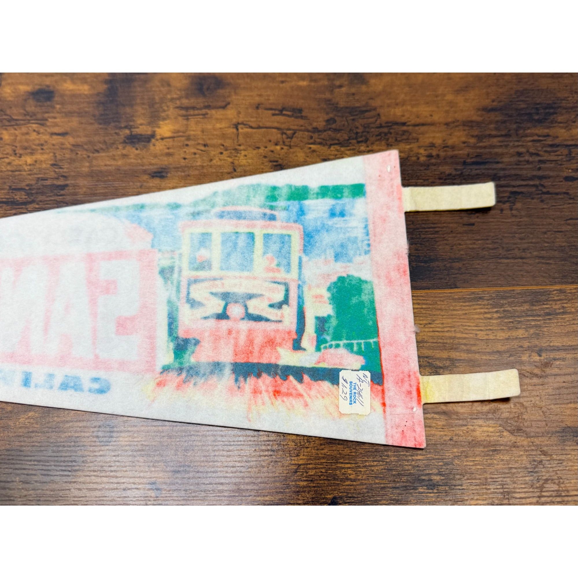 Vintage San Francisco Cable Car Felt Pennant California Souvenir