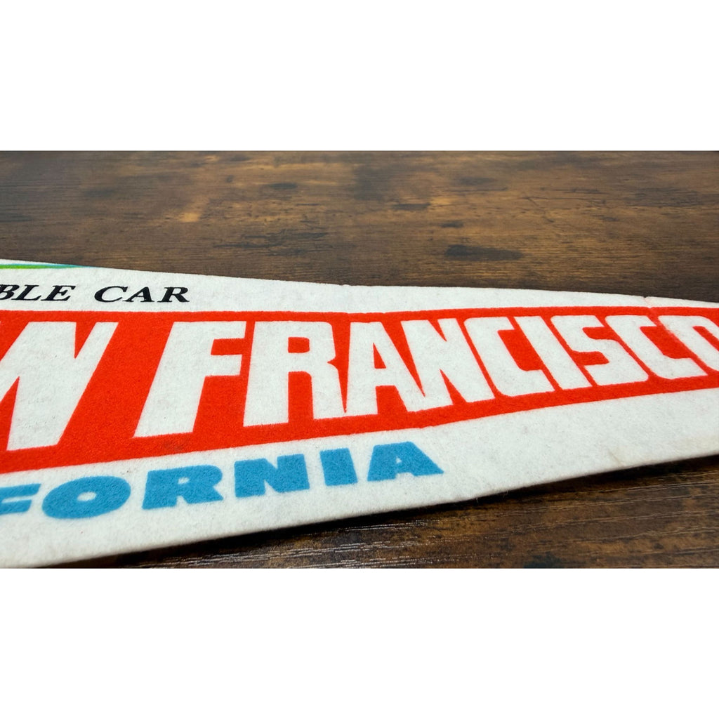 Vintage San Francisco Cable Car Felt Pennant California Souvenir