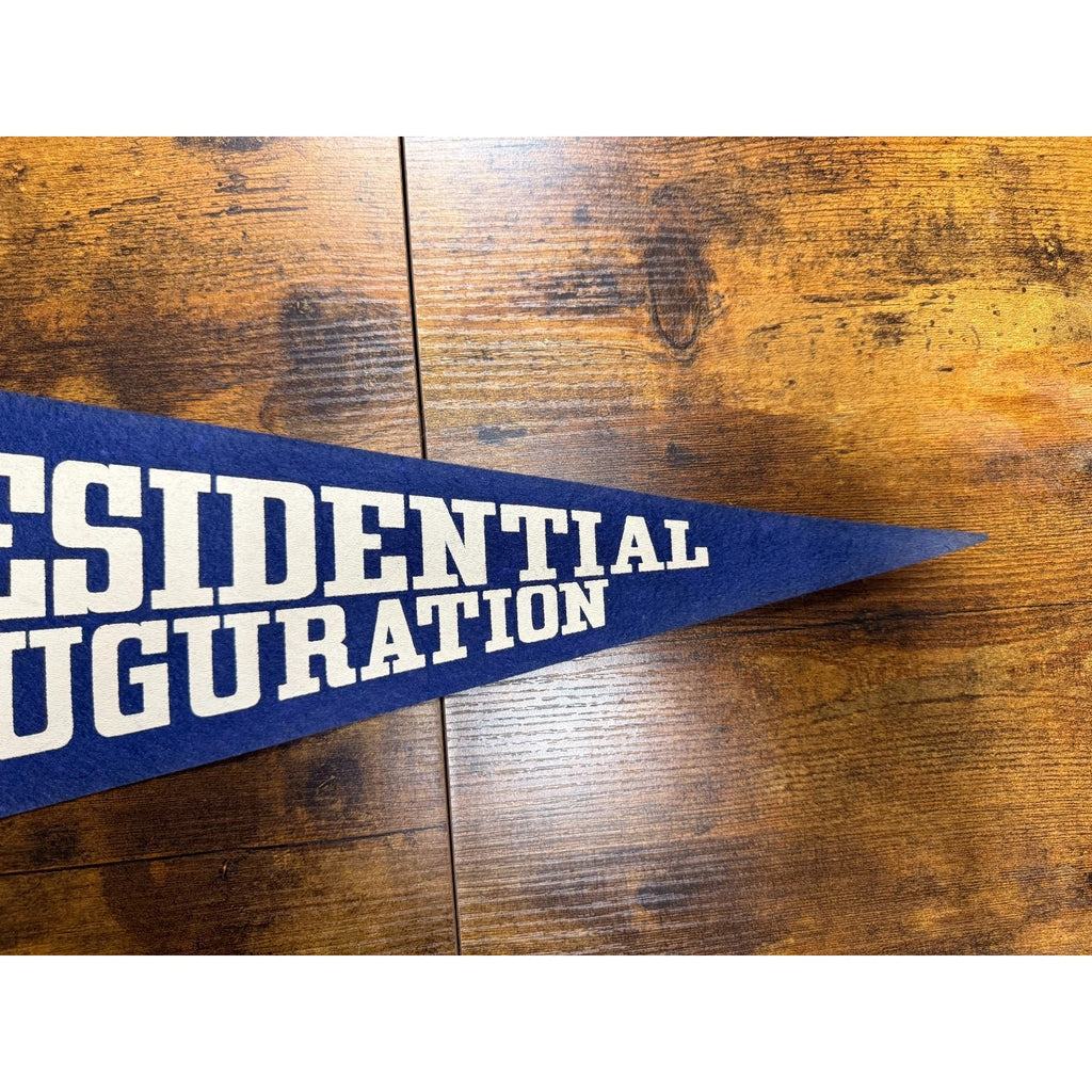 Vintage 1973 Presidental Inauguration Pennant Richard Nixon and Spiro Agnew 29"