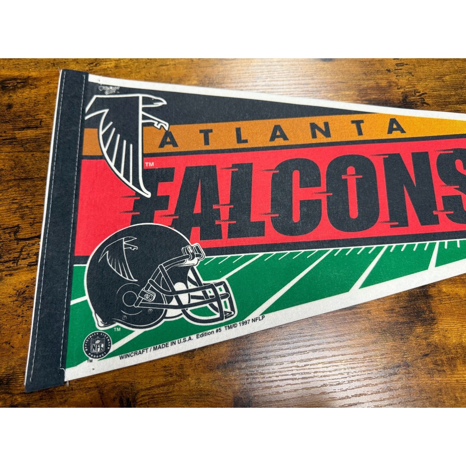 Vintage 1997 NFL Atlanta Falcons pennant