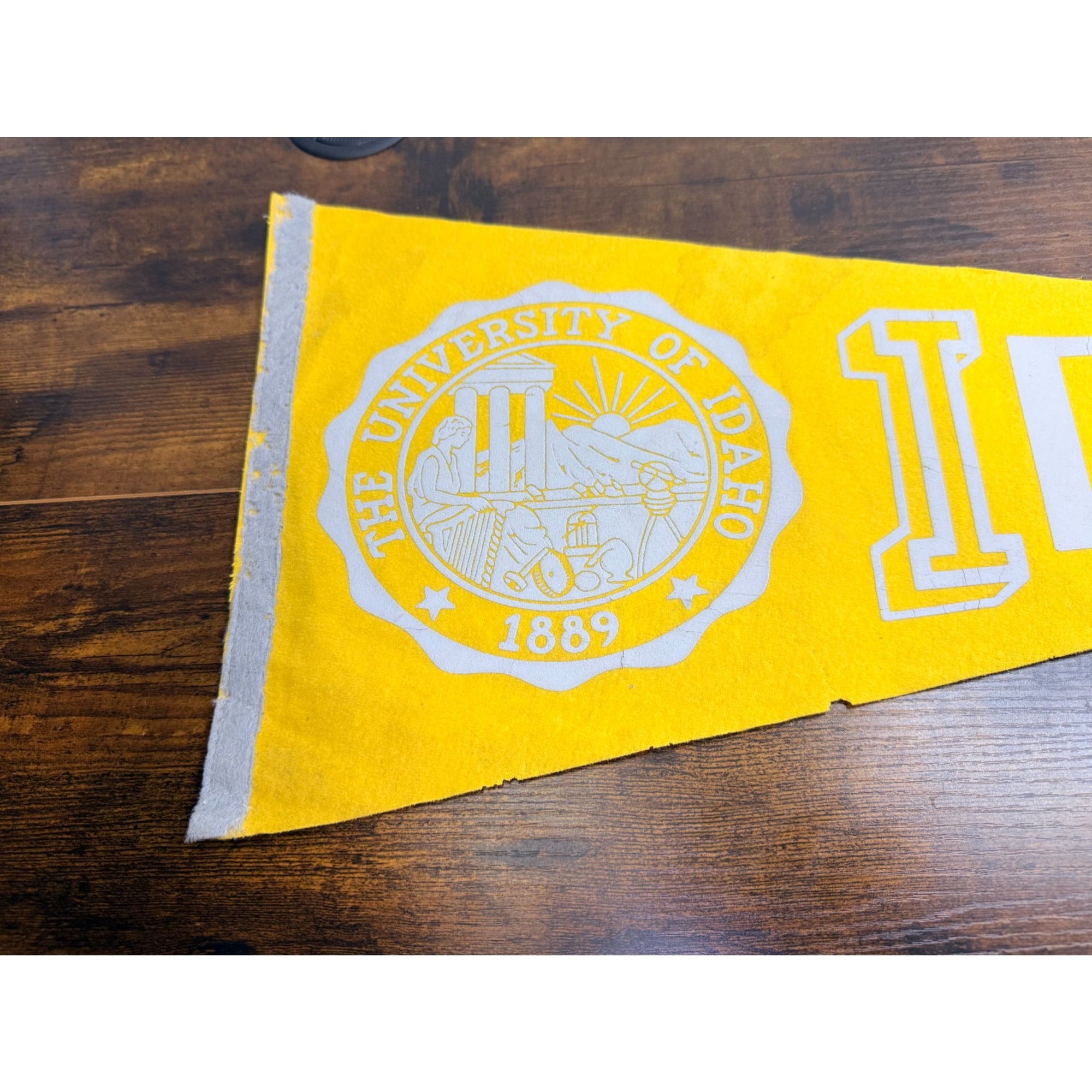 Vintage University Of Idaho 1889 Felt Pennant Banner College Memorabilia