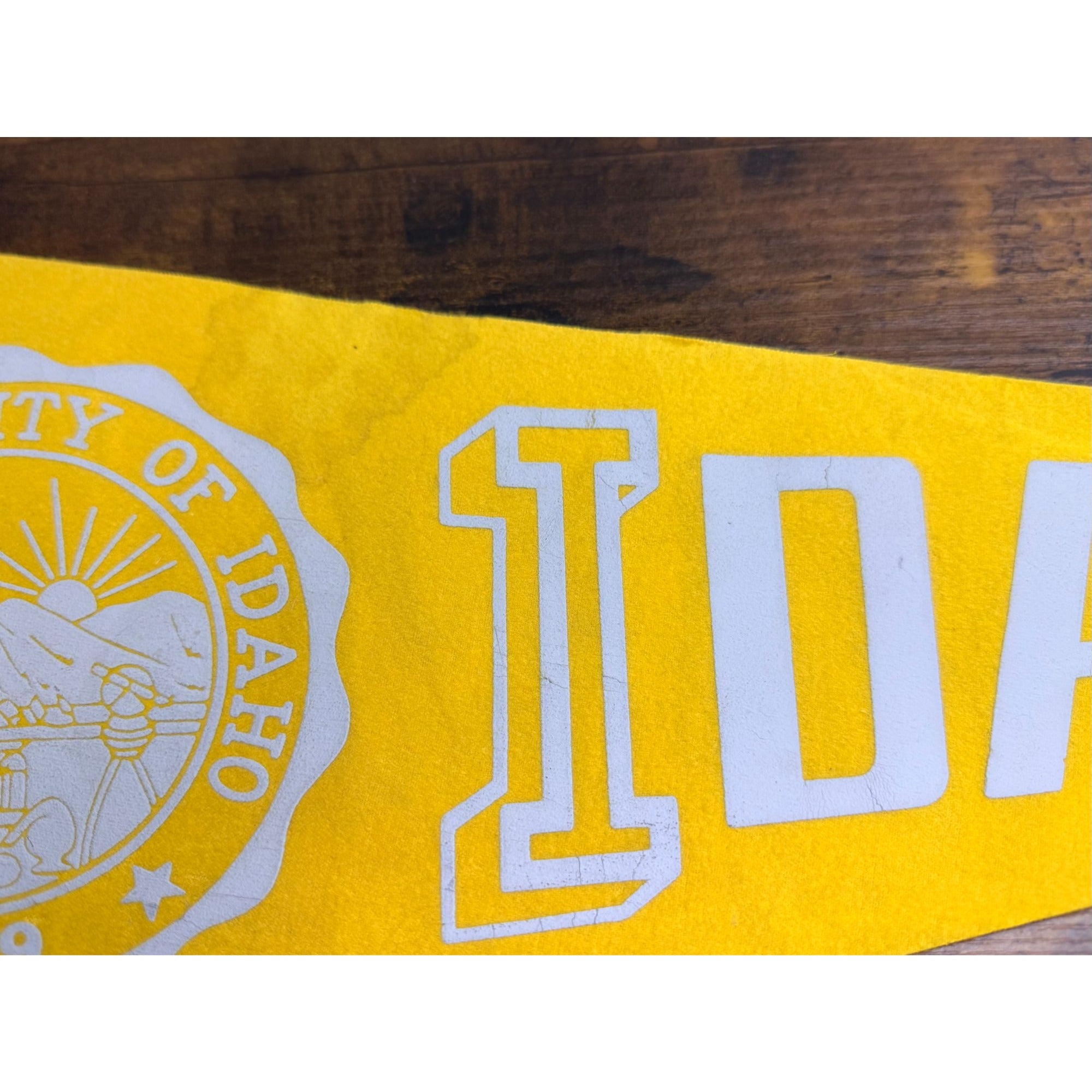 Vintage University Of Idaho 1889 Felt Pennant Banner College Memorabilia