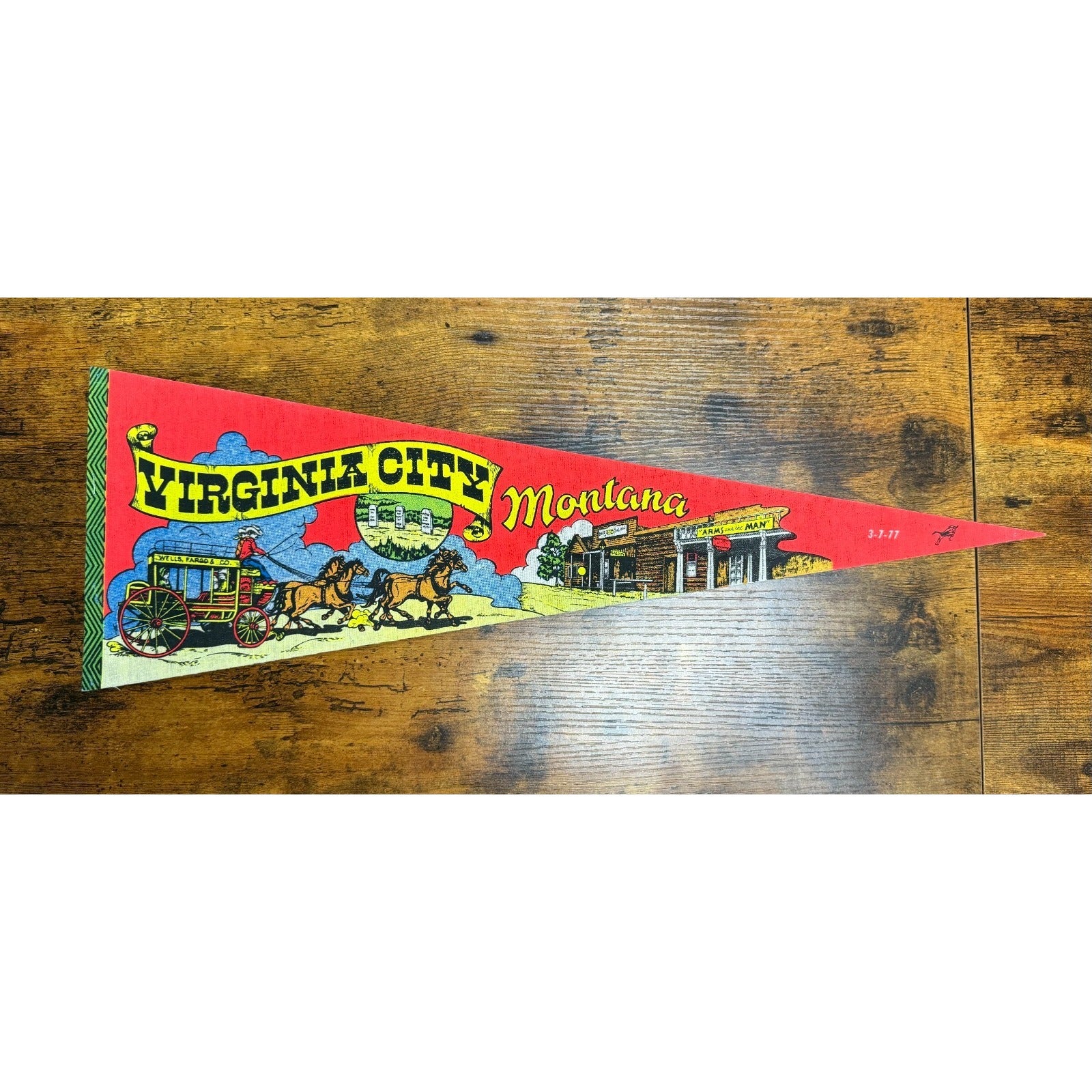 Vintage Virginia City, Montana pennant