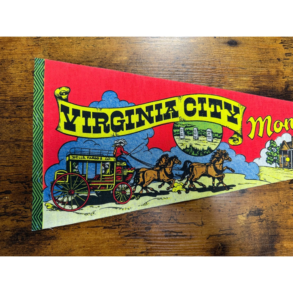 Vintage Virginia City, Montana pennant