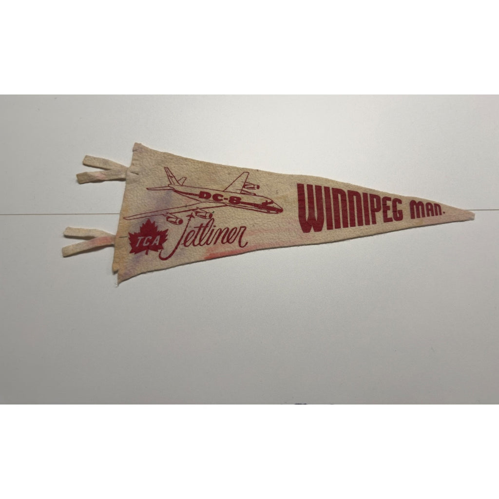Vintage Winnipeg, Man. TCA Jetliner pennant