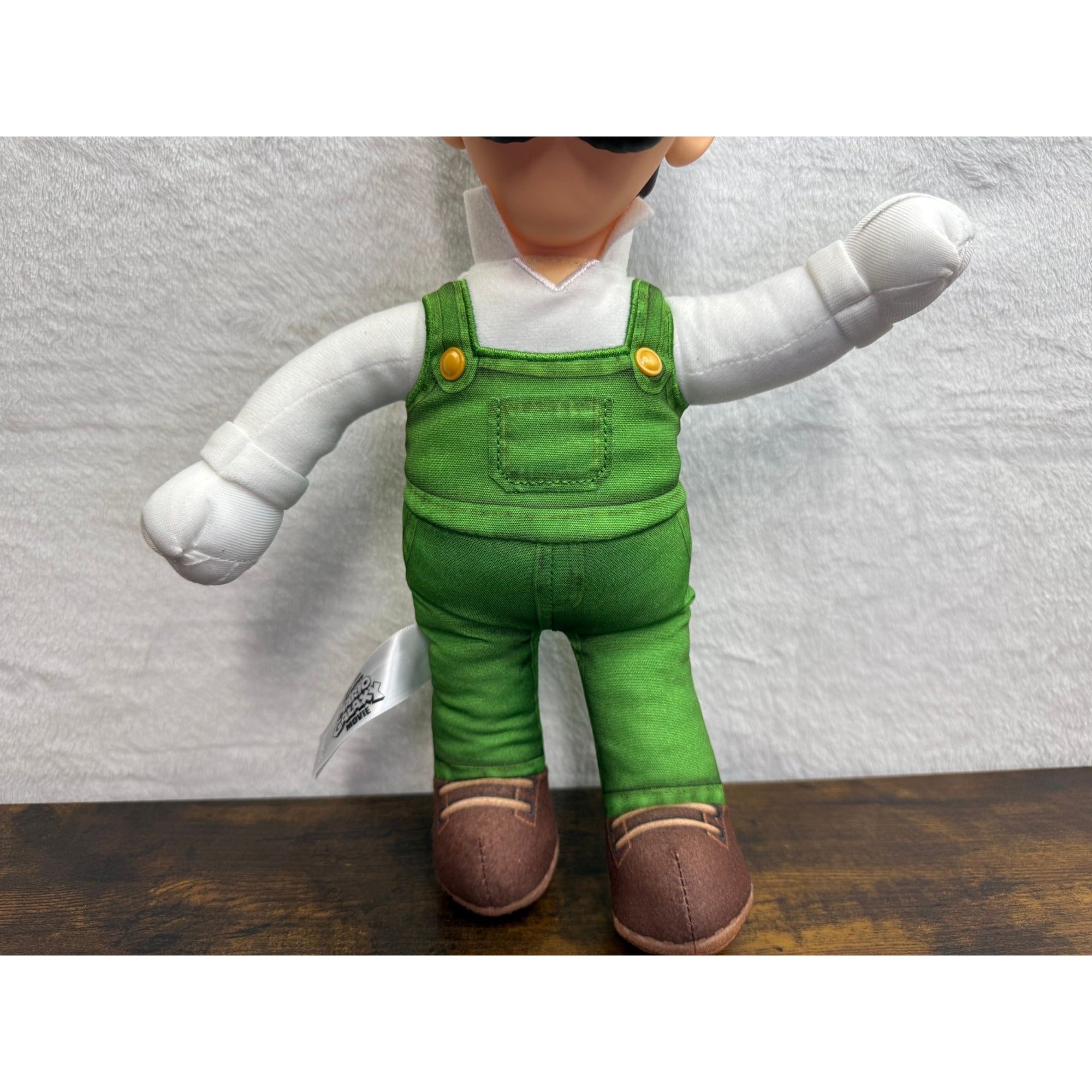 Super Mario Galaxy Movie posable Fire Luigi 15" Toy Figure