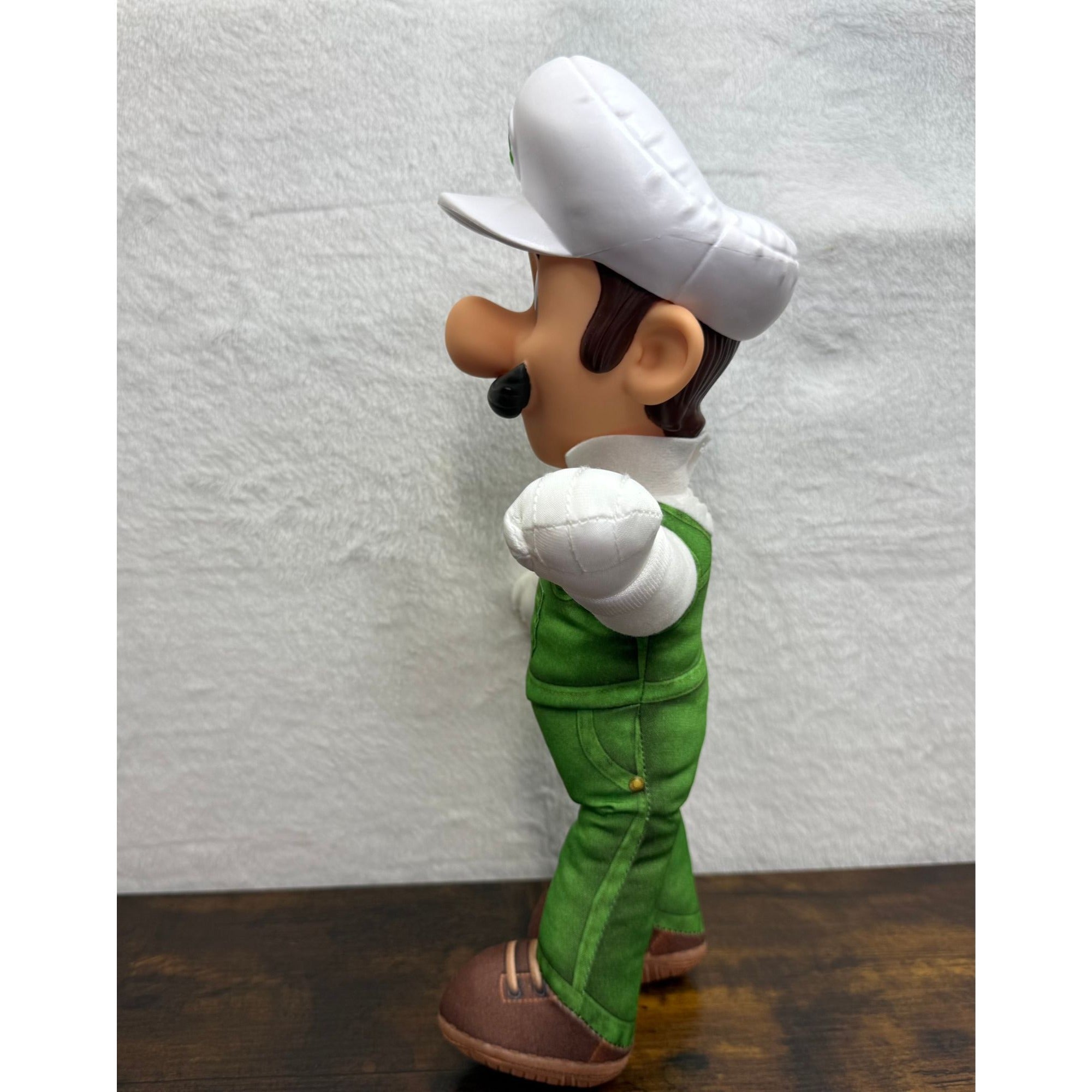Super Mario Galaxy Movie posable Fire Luigi 15" Toy Figure
