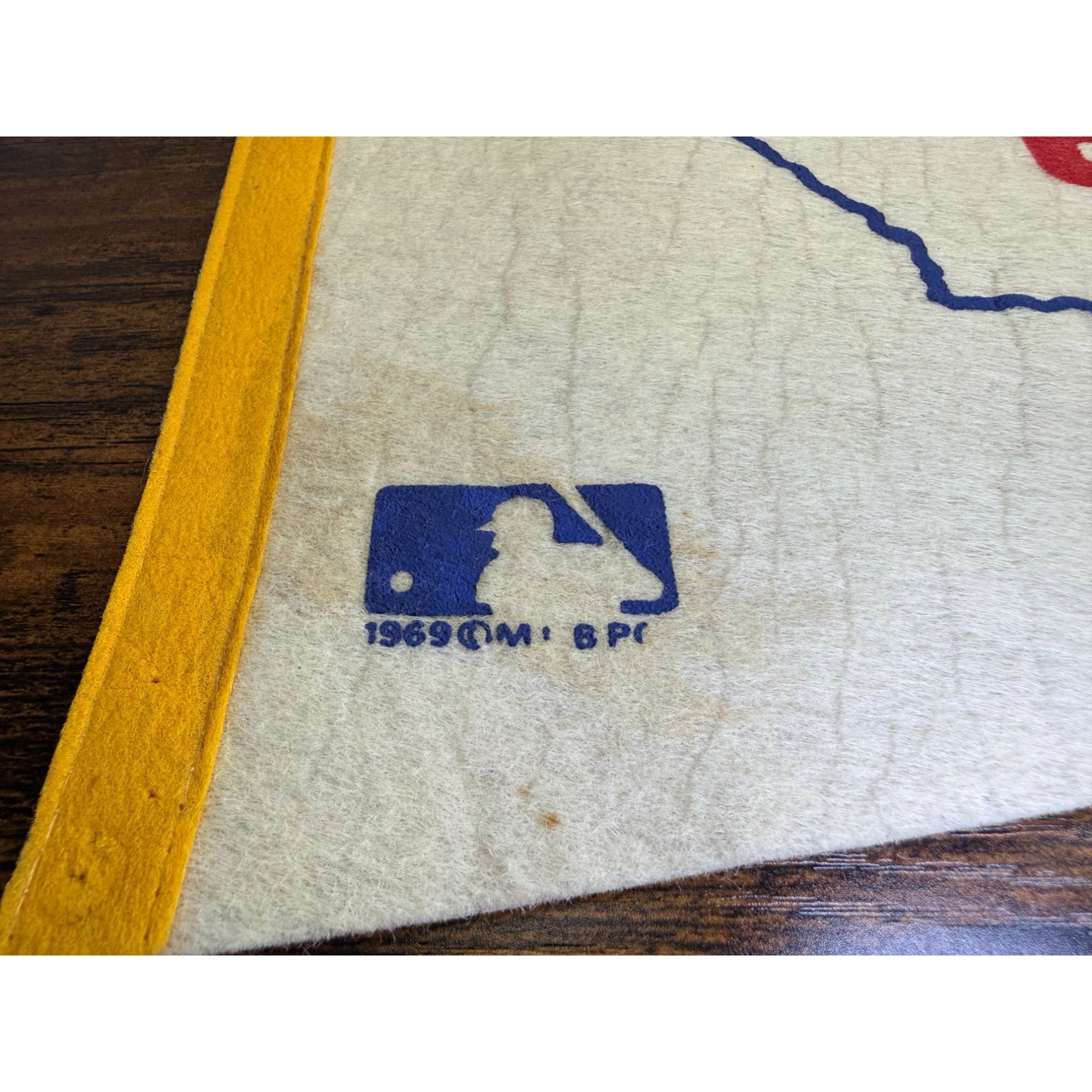 Vintage 1969 California Angels MLB Felt Pennant With California Map Design