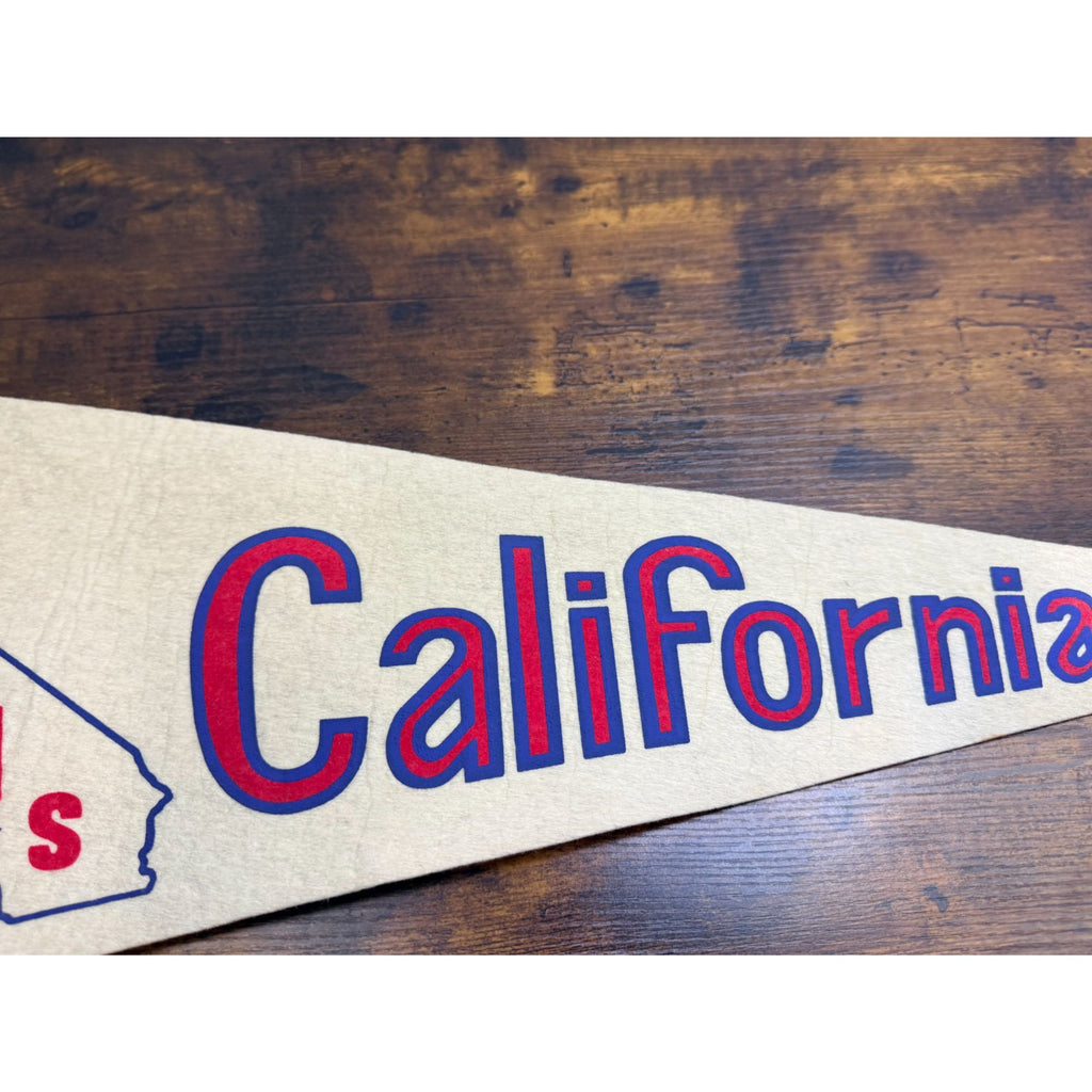 Vintage 1969 California Angels MLB Felt Pennant With California Map Design