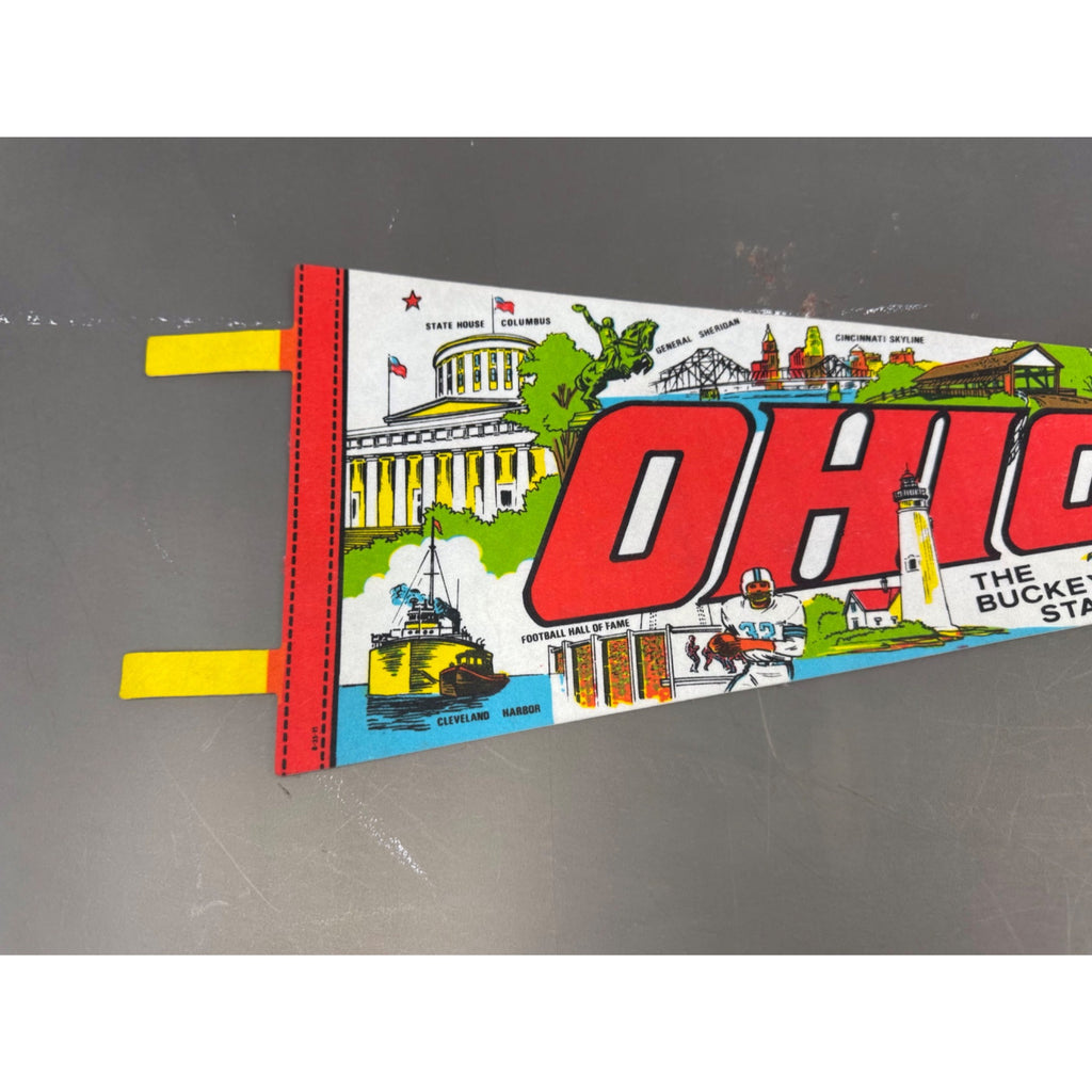 Vintage Ohio “The Buckeye State” pennant