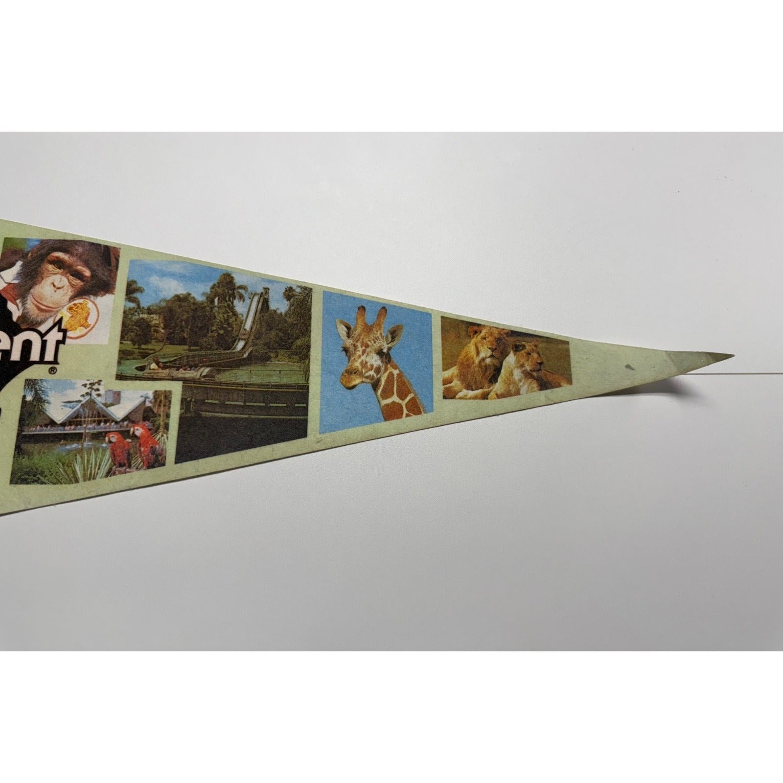 Vintage 1980s The Dark Continent Busch Gardens Tampa Florida Full Size Pennant