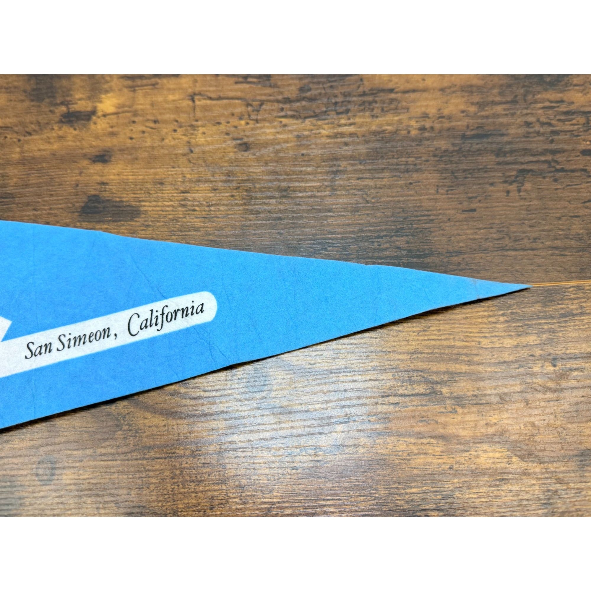 Vintage Hearst Castle Pennant San Simeon California Souvenir Blue Felt