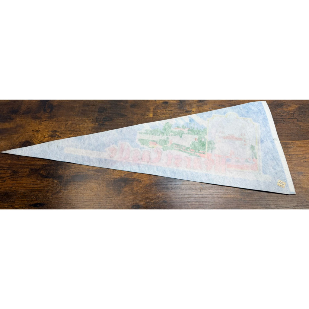 Vintage Hearst Castle Pennant San Simeon California Souvenir Blue Felt