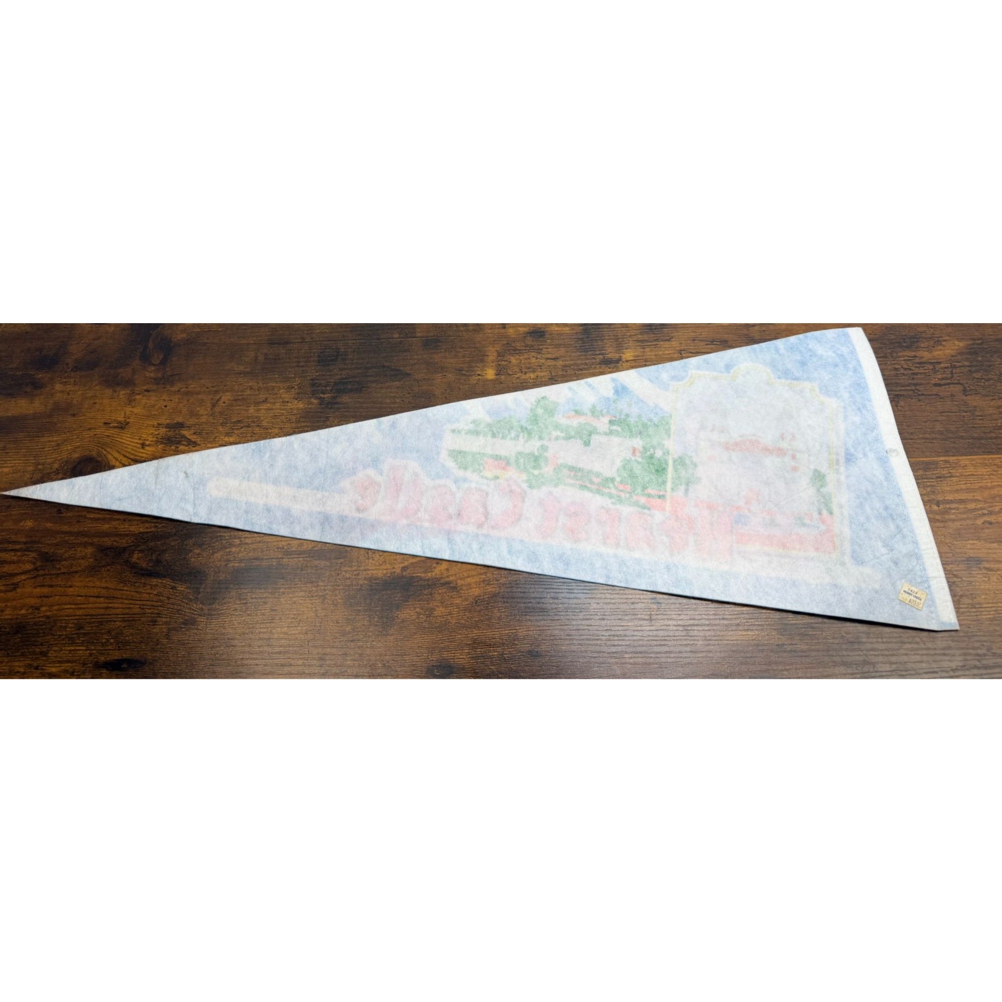 Vintage Hearst Castle Pennant San Simeon California Souvenir Blue Felt