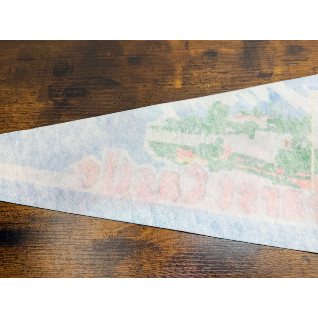 Vintage Hearst Castle Pennant San Simeon California Souvenir Blue Felt