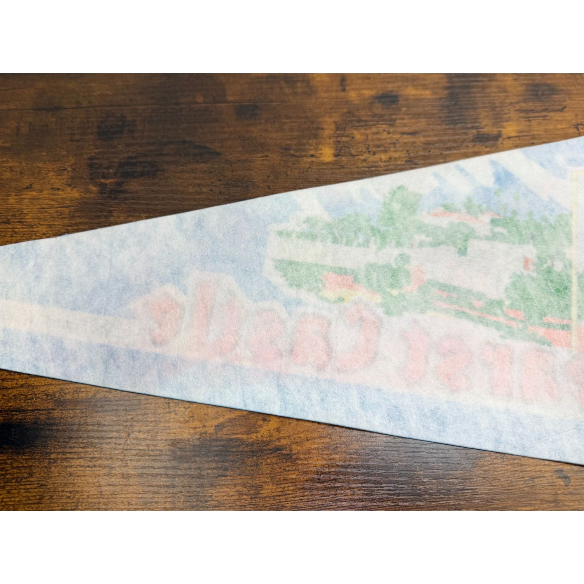 Vintage Hearst Castle Pennant San Simeon California Souvenir Blue Felt