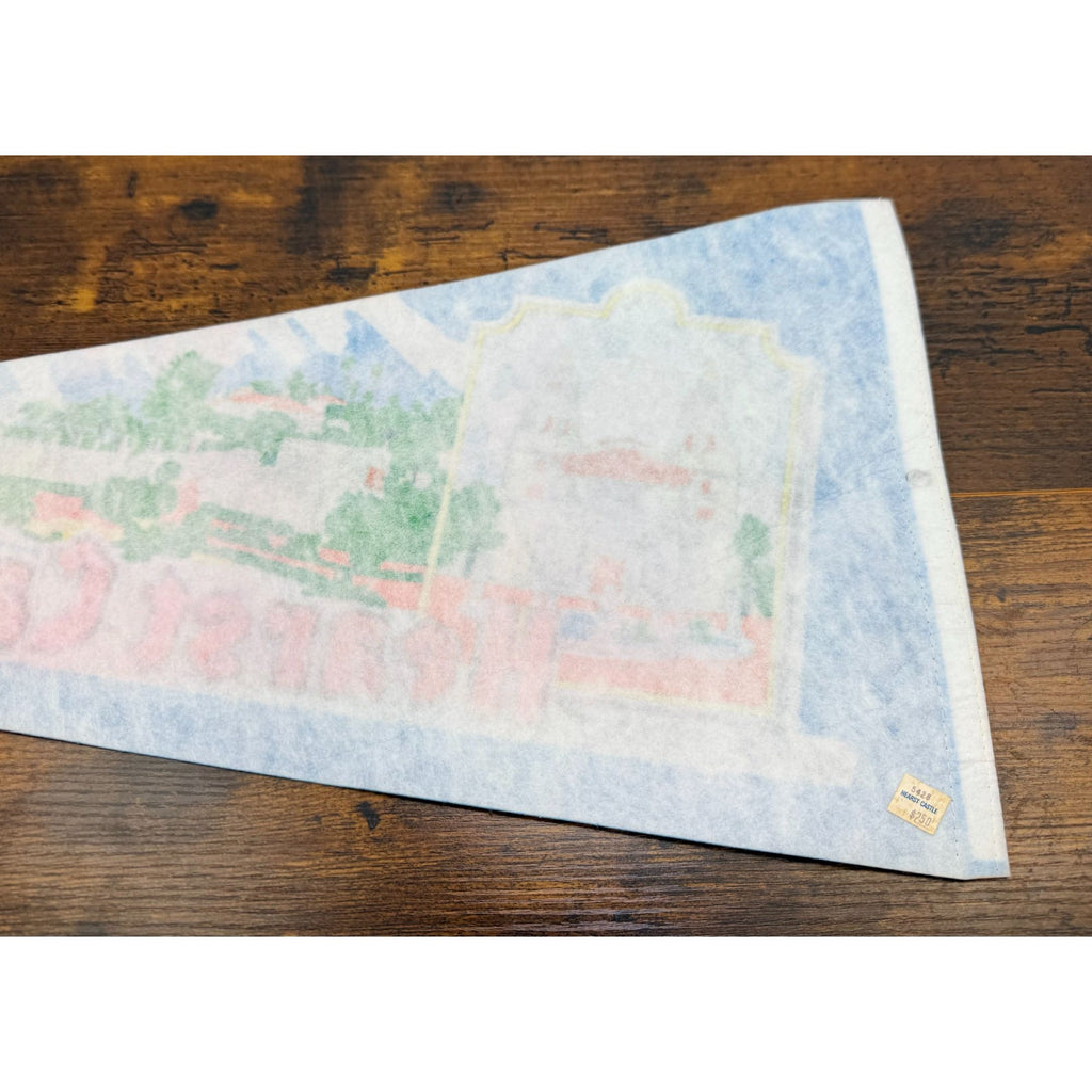 Vintage Hearst Castle Pennant San Simeon California Souvenir Blue Felt