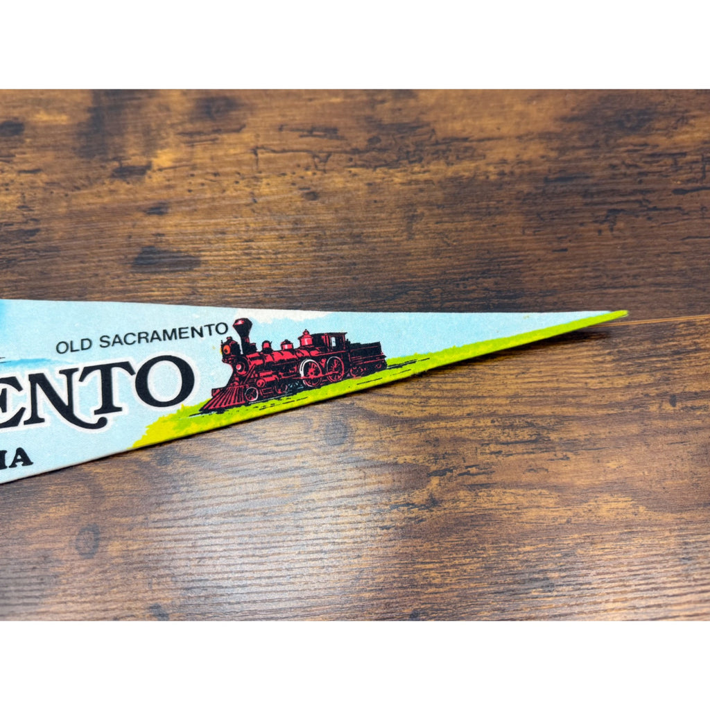 Vintage Sacramento California Felt Pennant Landmarks & State Capitol 25.5 inches
