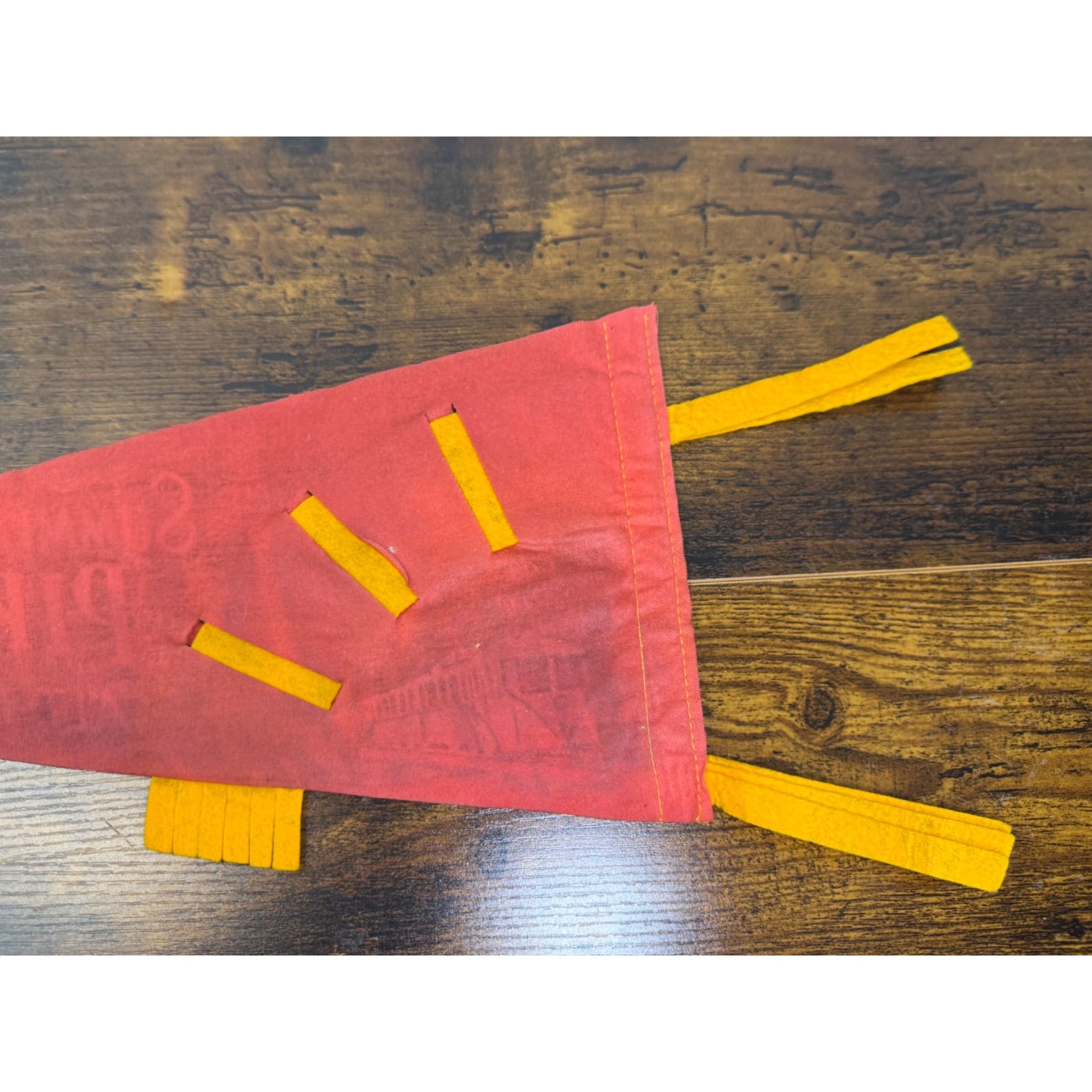 Vintage 1964 Pikes Peak Summit Felt Pennant With Cog Railway Design