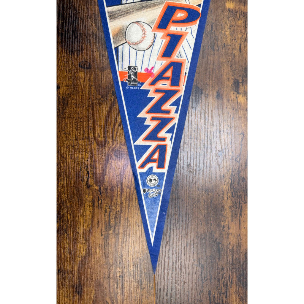 Mike Piazza New York Mets MLB 2000 Vintage Felt Pennant Sports 29.5 inches
