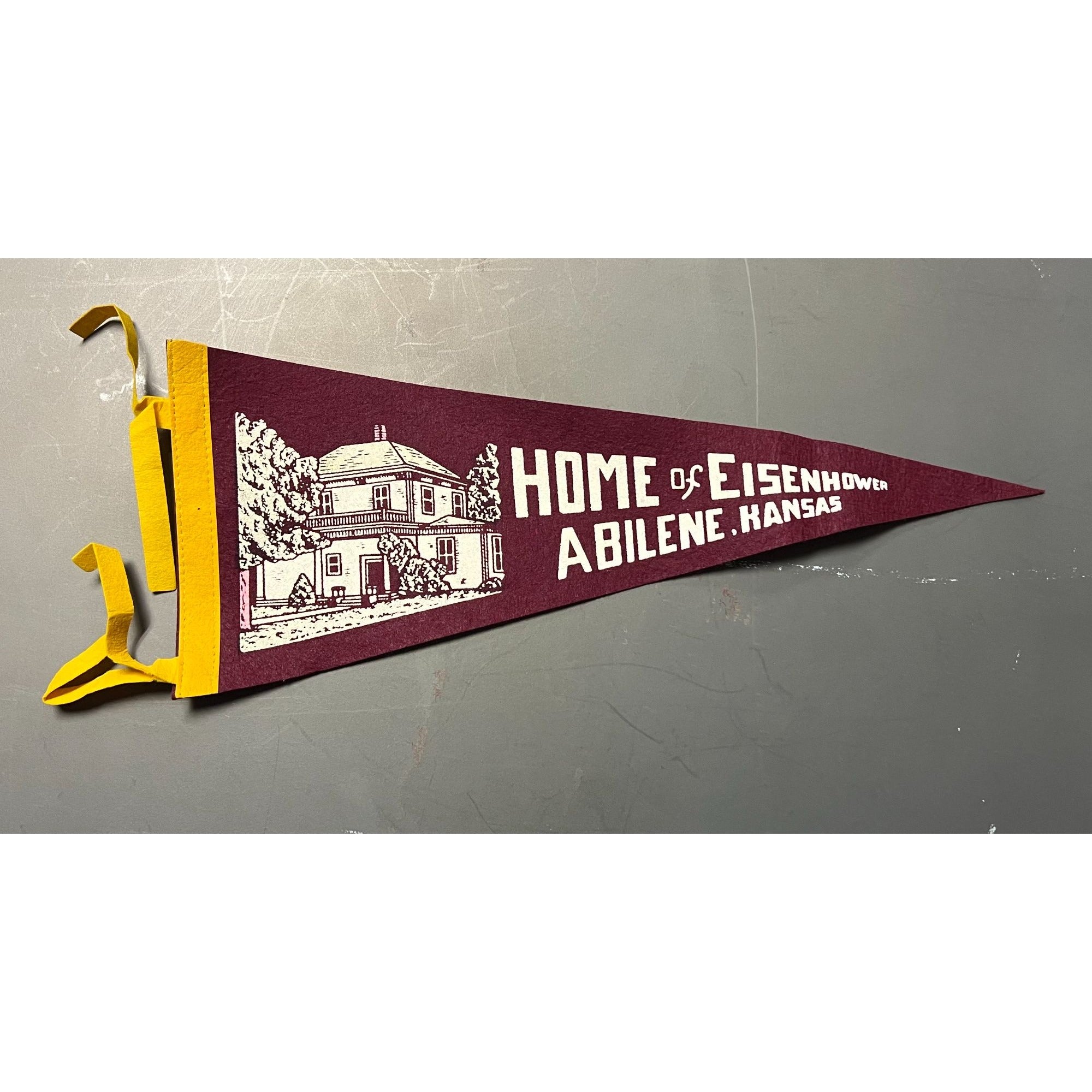 Vintage Home of Eisenhower Abilene, Kansas pennant