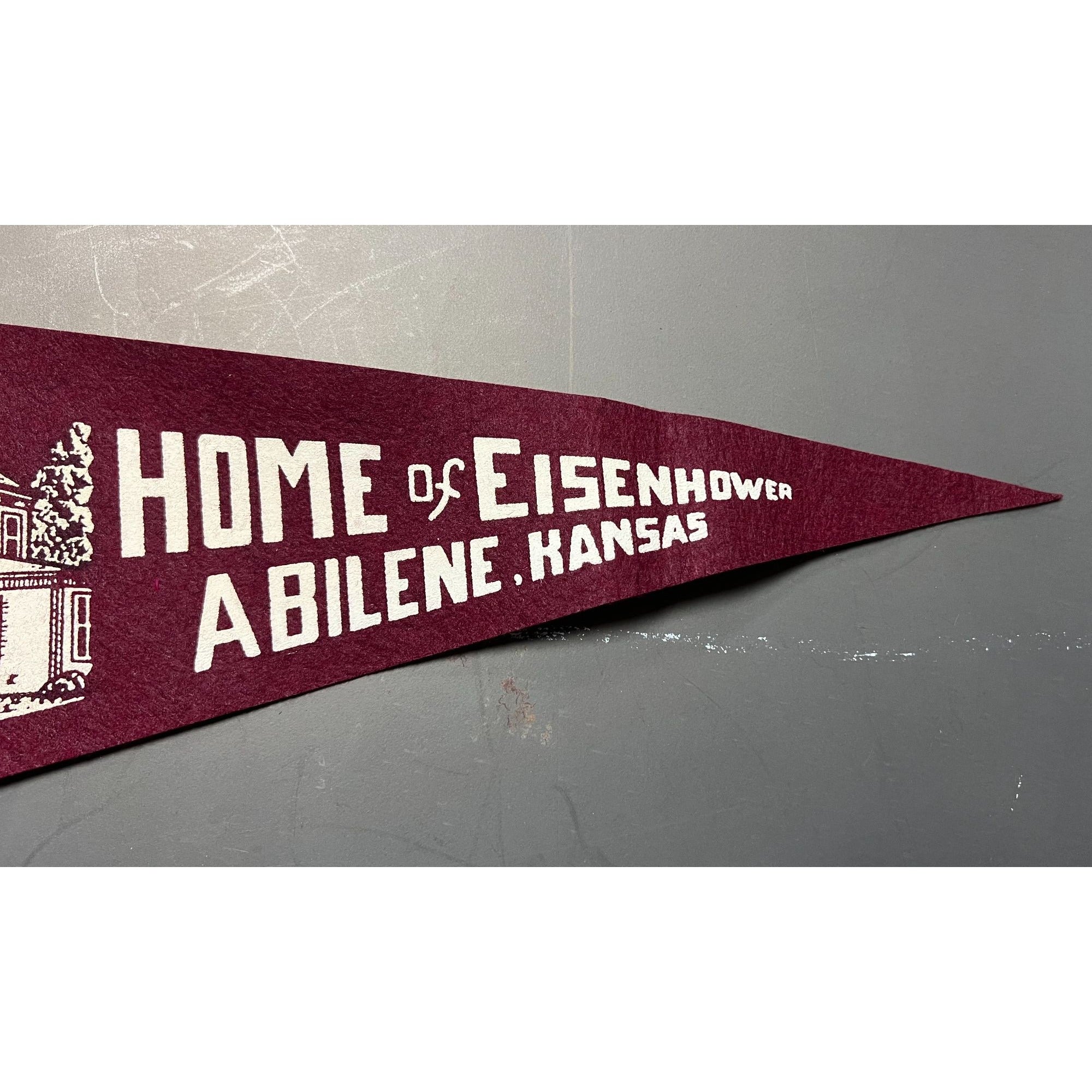 Vintage Home of Eisenhower Abilene, Kansas pennant