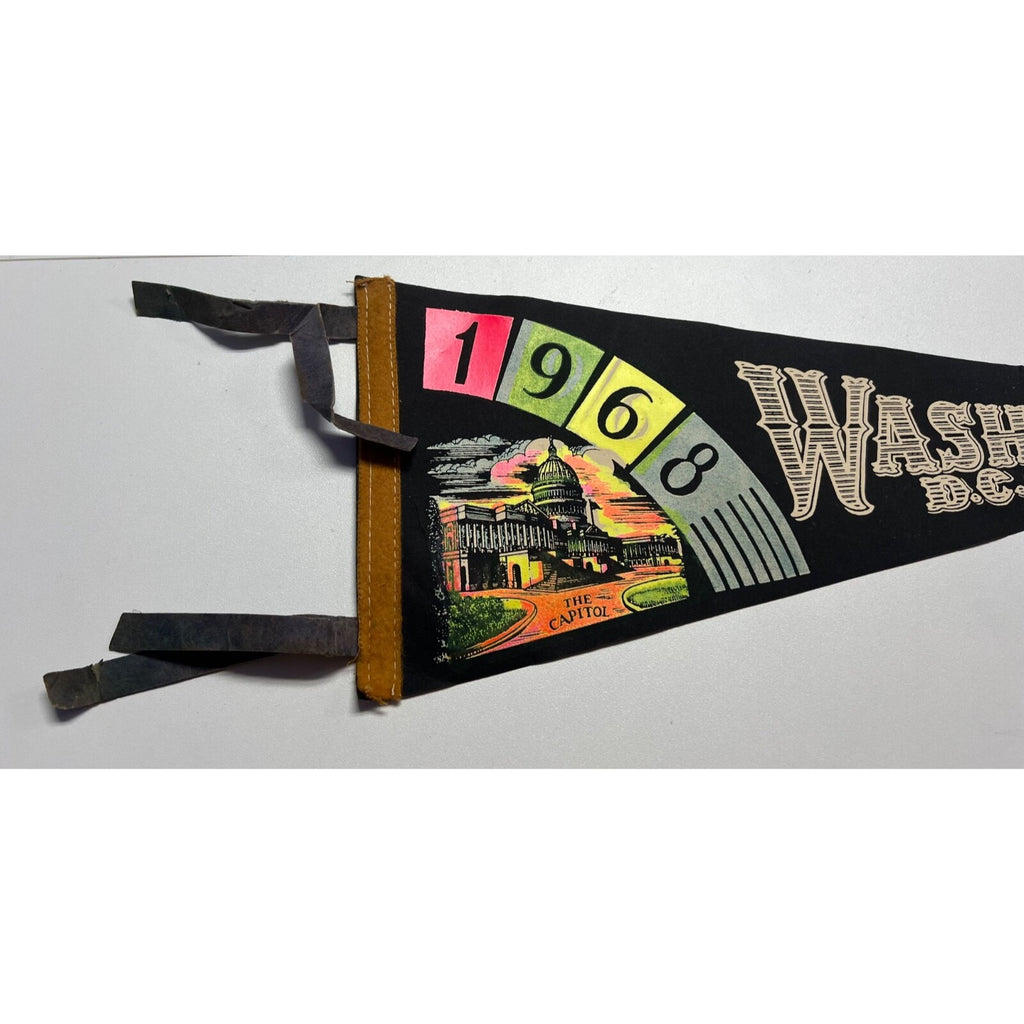 vintage 1968 Washington, D.C. pennant black