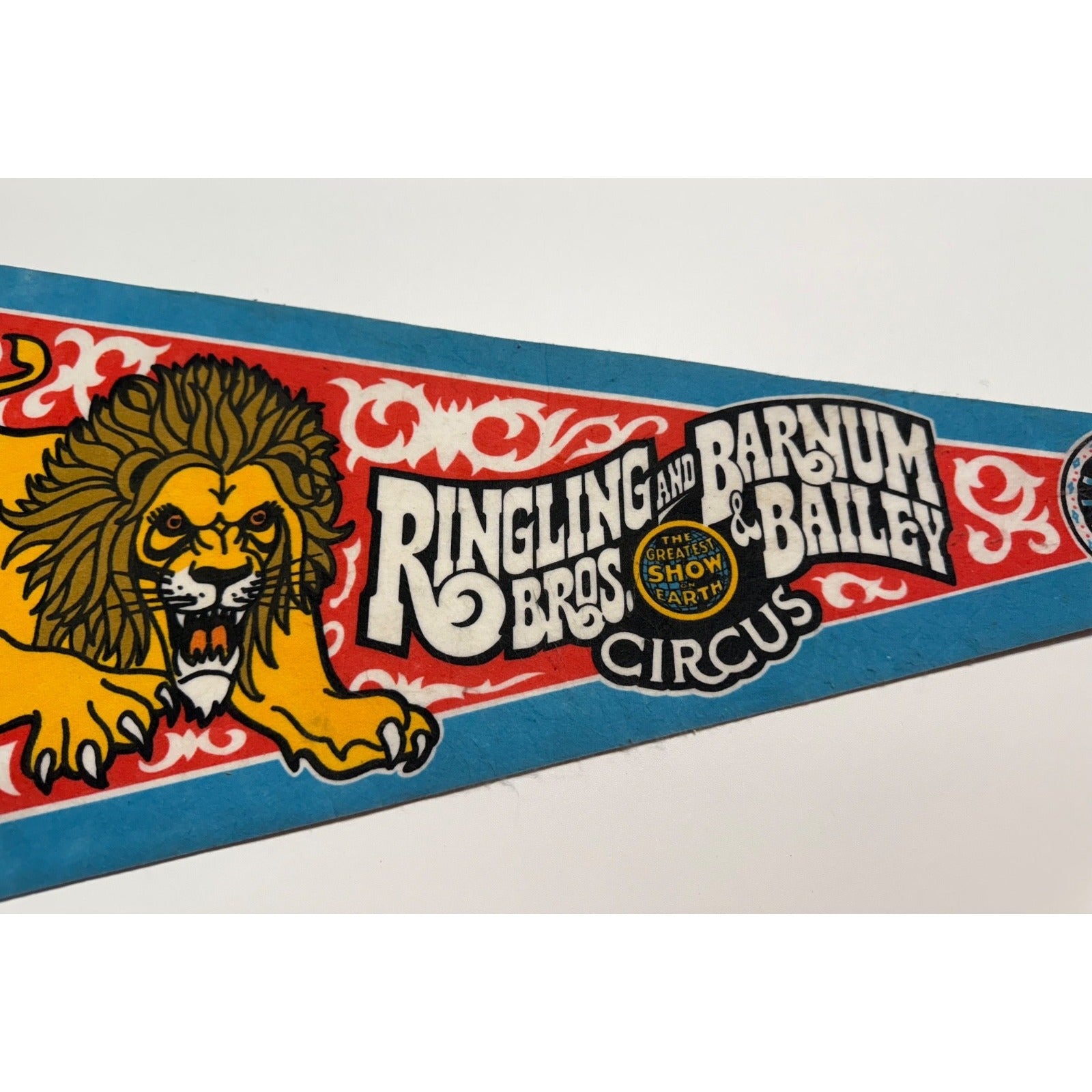 Vintage Ringling Brothers and Barnum and Bailey circus pennant
