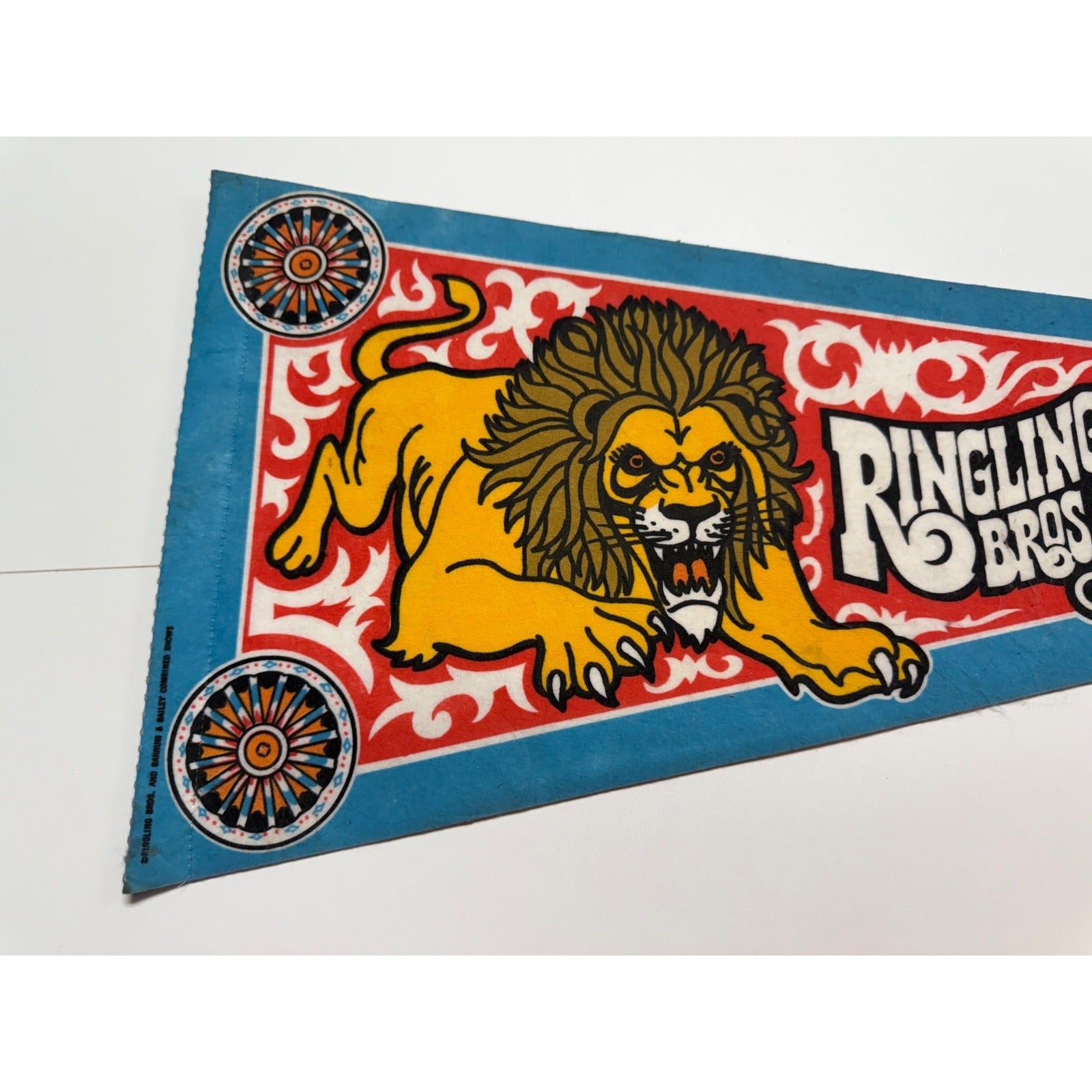 Vintage Ringling Brothers and Barnum and Bailey circus pennant
