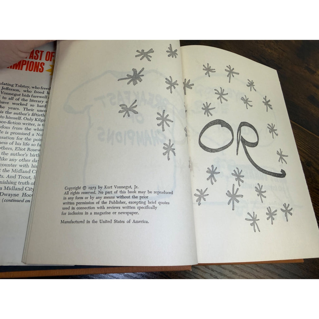 Breakfast Of Champions By Kurt Vonnegut Jr. Hardcover First Edition Dust Jacket
