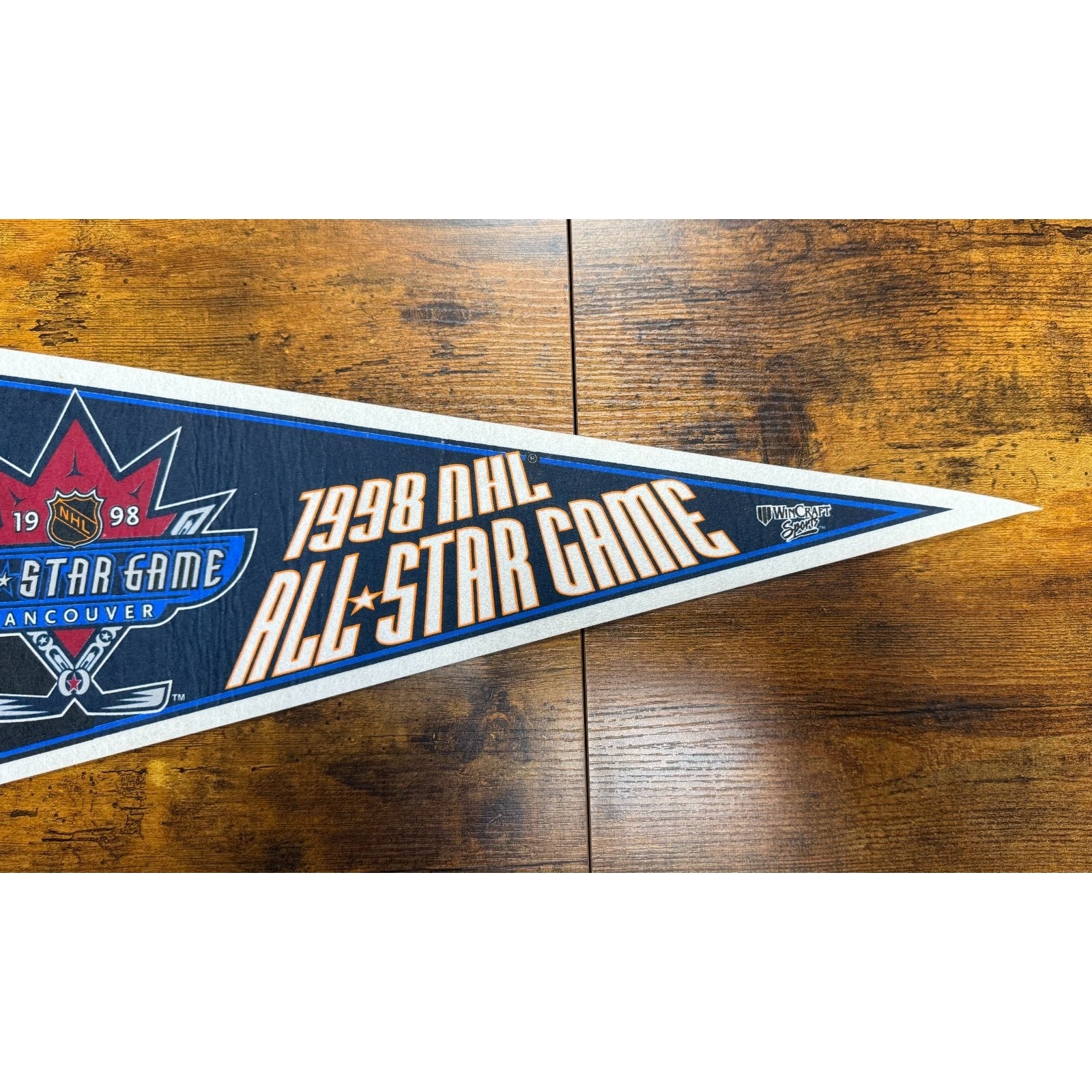 Vintage NHL 1998 All Star Game Vancouver Canucks Hockey Pennant