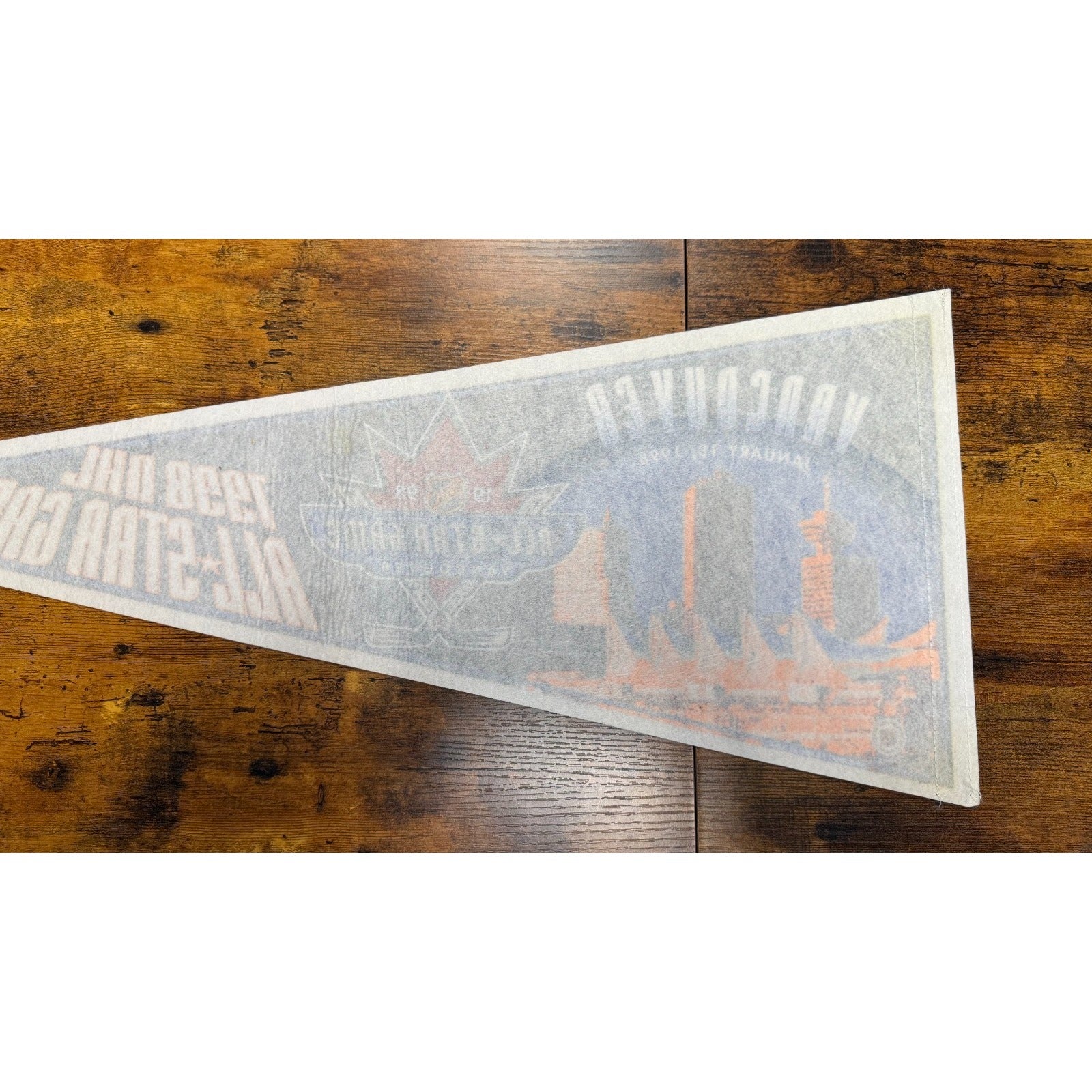 Vintage NHL 1998 All Star Game Vancouver Canucks Hockey Pennant