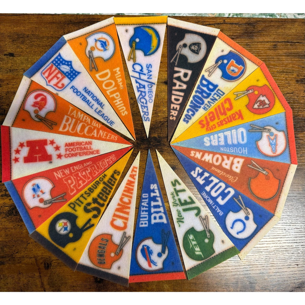 Vintage NFL AFC mini pennant set
