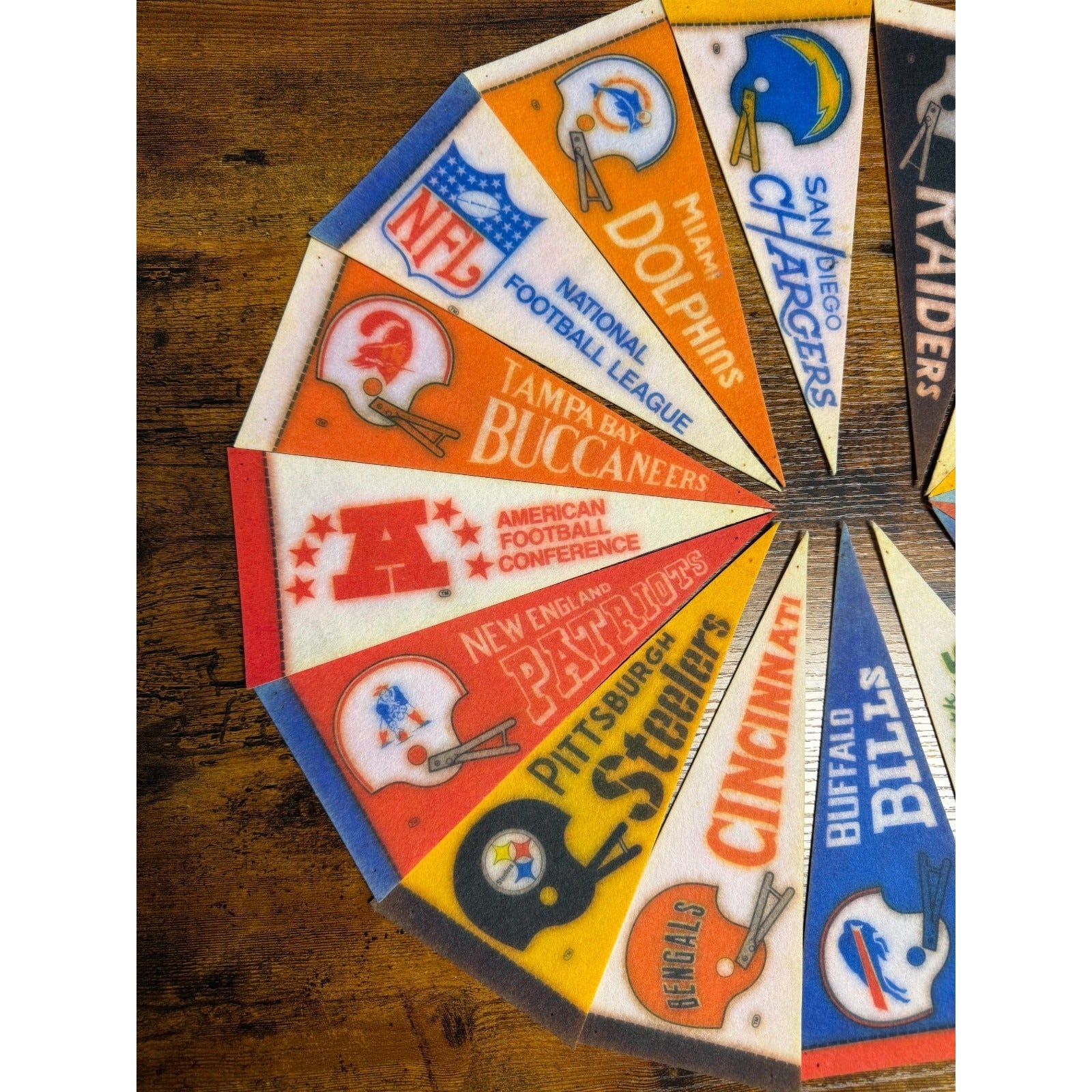 Vintage NFL AFC mini pennant set