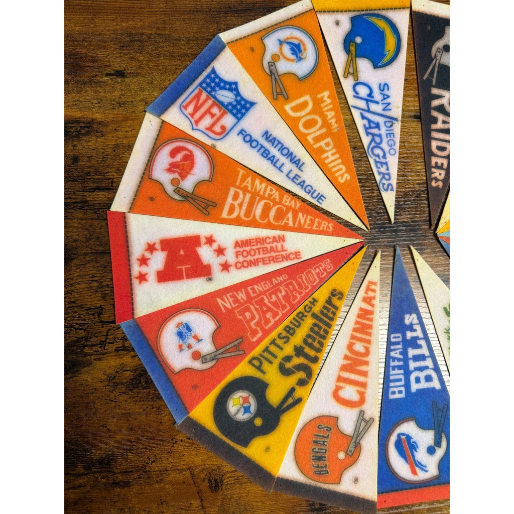 Vintage NFL AFC mini pennant set
