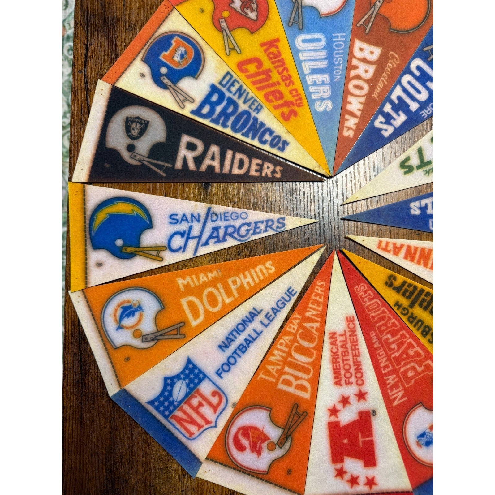 Vintage NFL AFC mini pennant set
