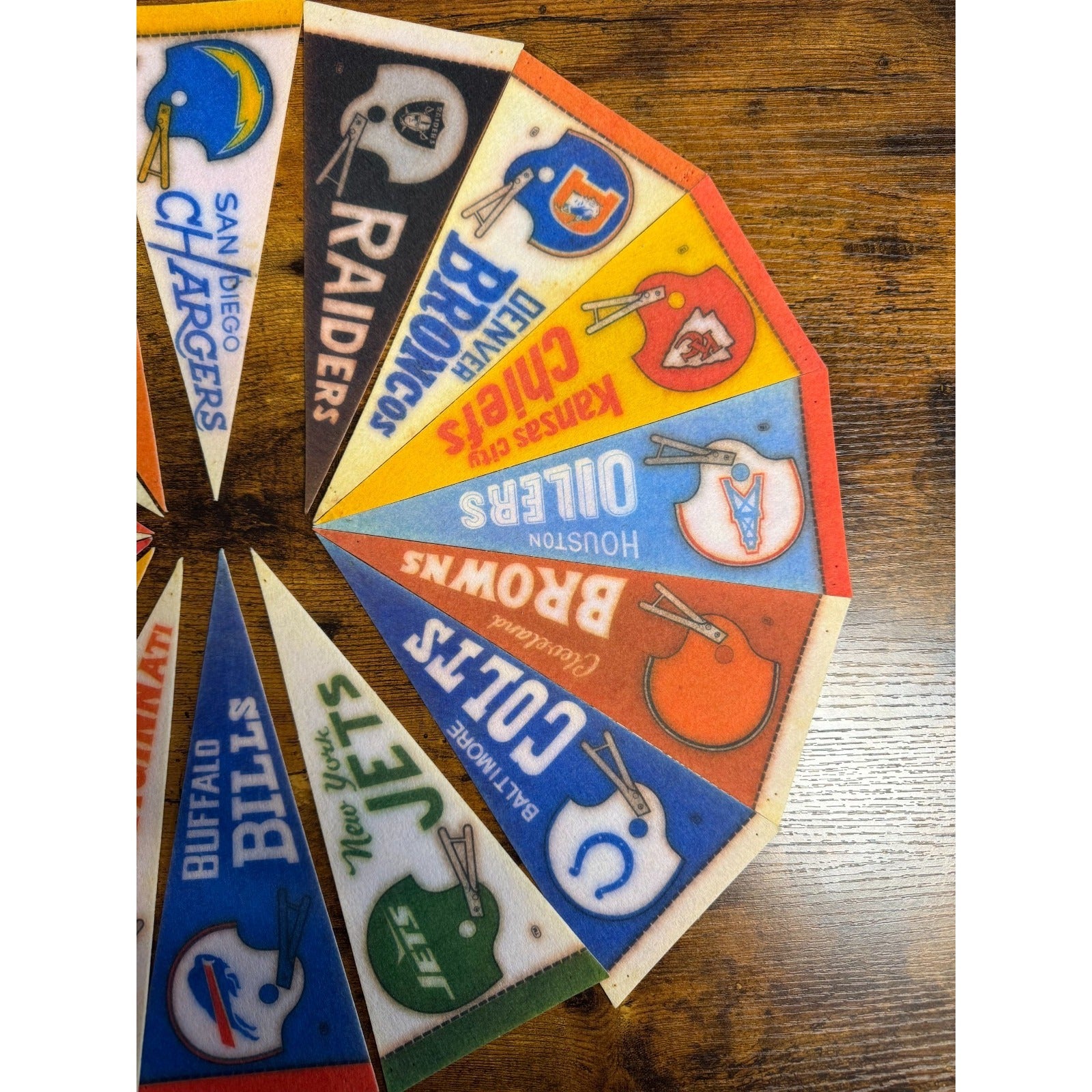 Vintage NFL AFC mini pennant set