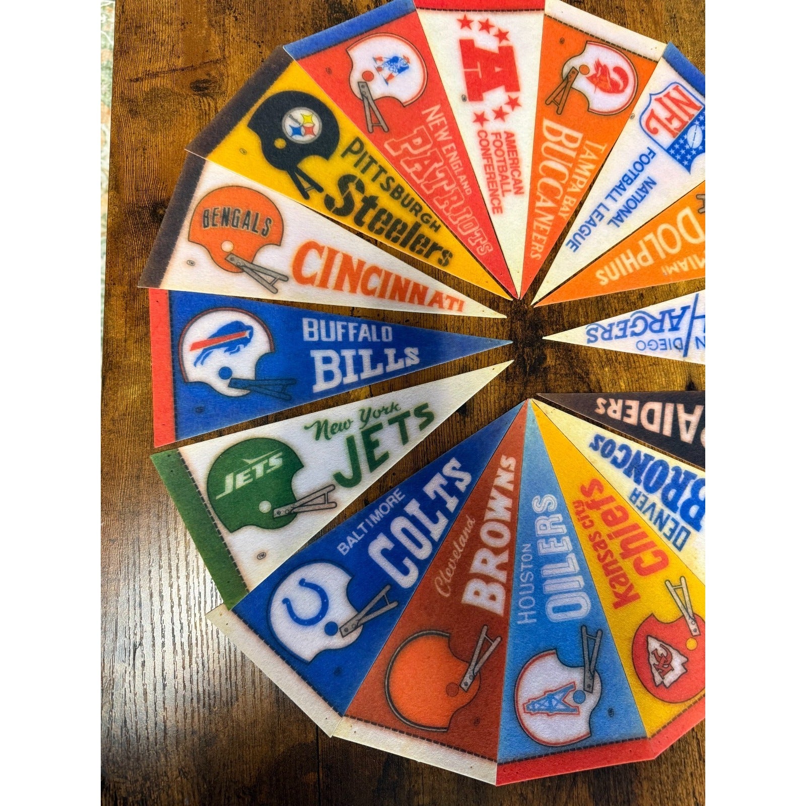 Vintage NFL AFC mini pennant set