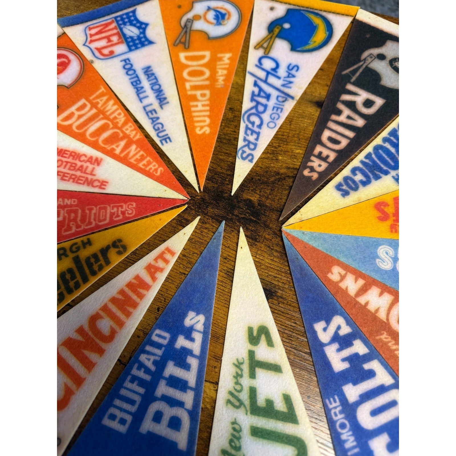 Vintage NFL AFC mini pennant set