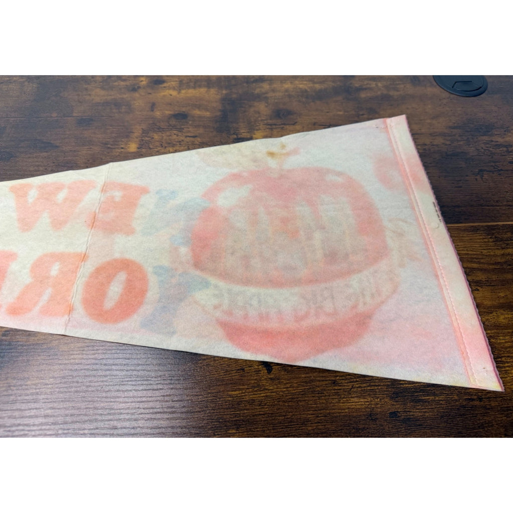 Vintage New York City "The Big Apple" Felt Pennant With Skyline Art